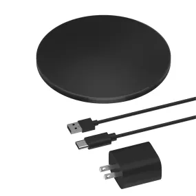 15W Qi Wireless Charging Pad with AC - Black