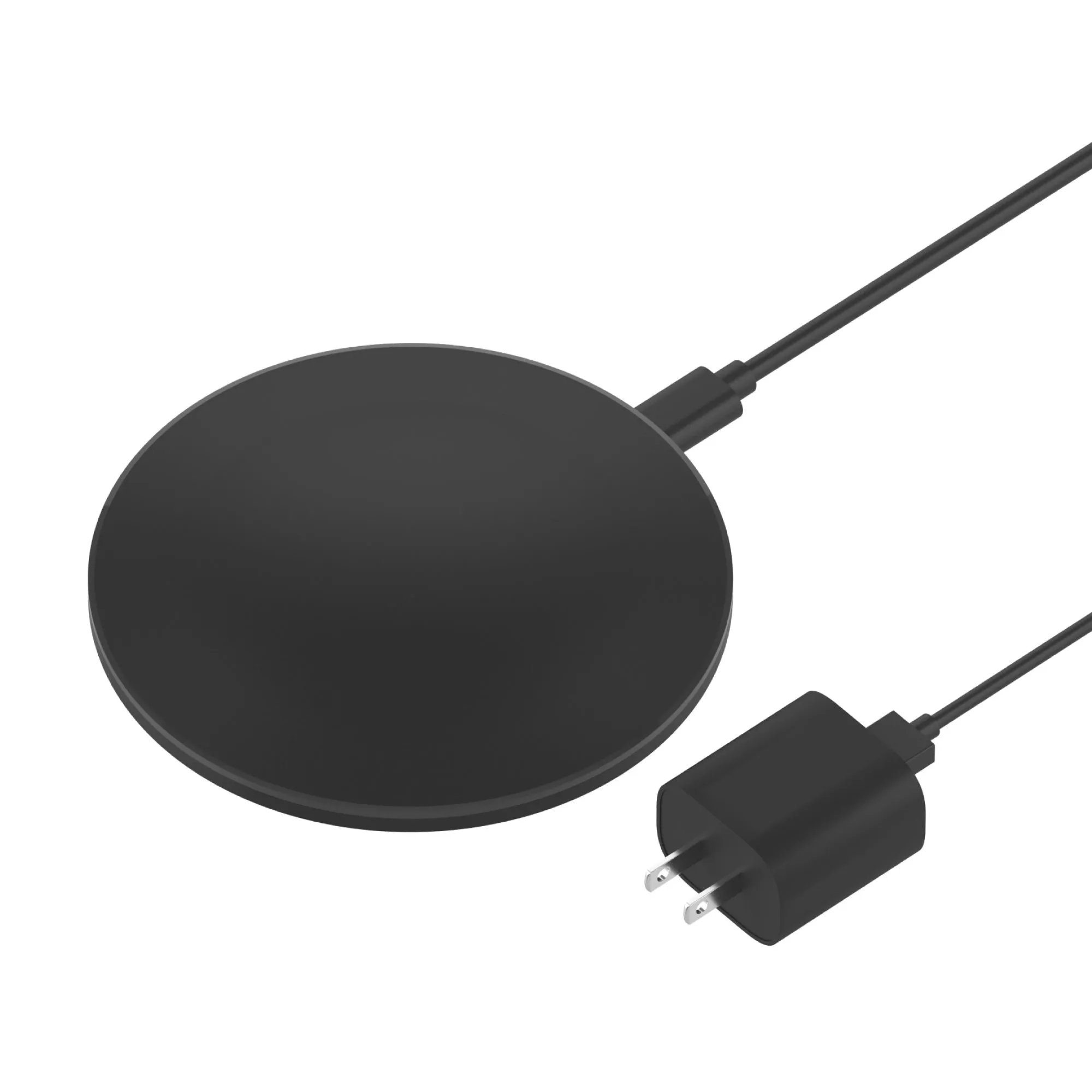 15W Qi Wireless Charging Pad with AC - Black