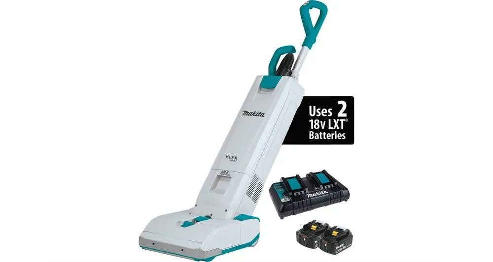 2021 Makita 36V (18V X2) LXT® Brushless 1.3 Gallon HEPA Filter 12" Upright Vacuum Kit (6.0Ah) (XCV19PG)