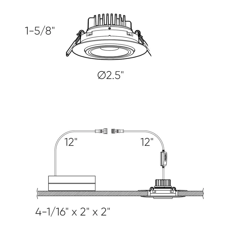 2" LED Round Gimbal 5CCT