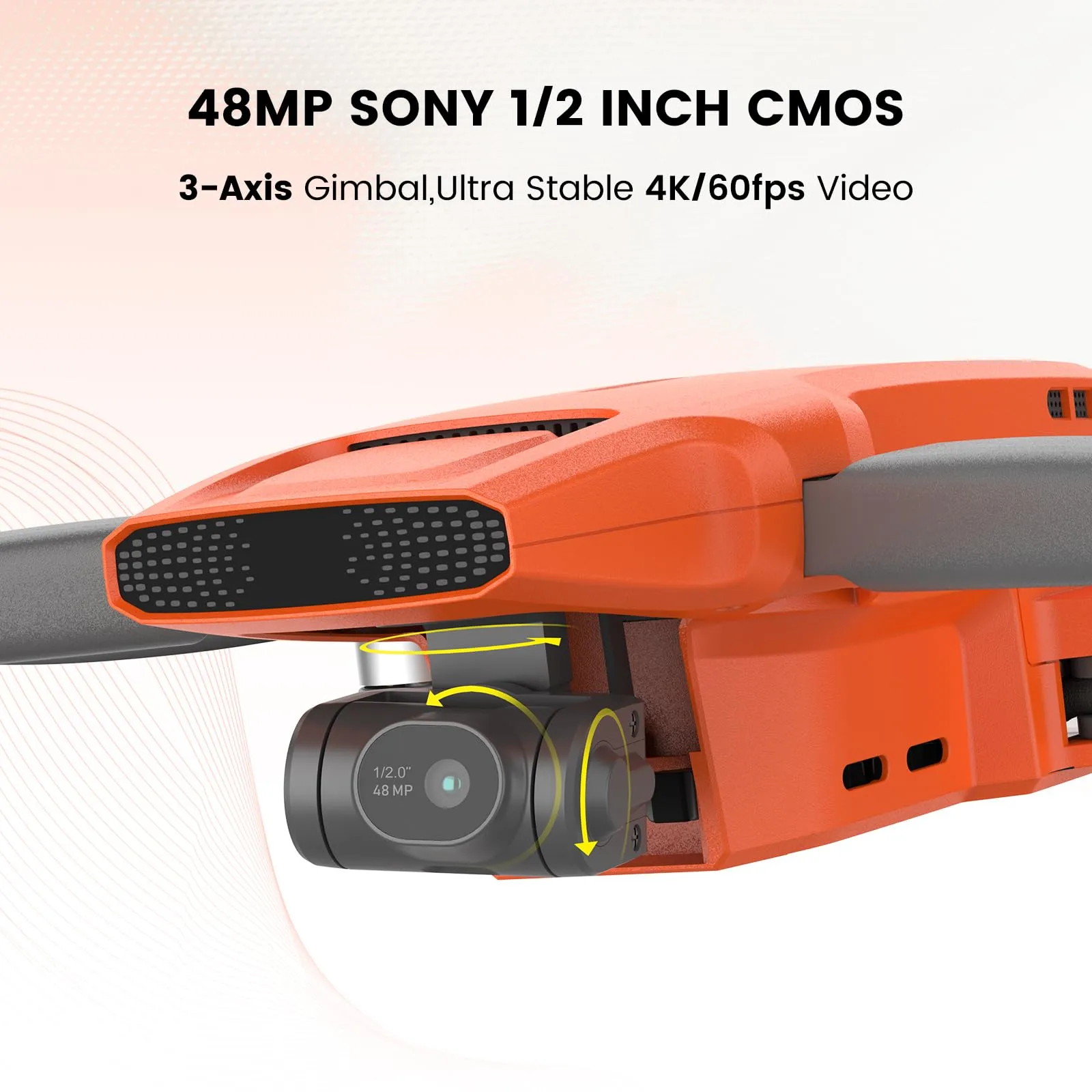 3-Axis Gimbal 4K Camera, Under 249g,4K/60FPS Video,48MP Photo,12X Zoom, 9KM Transmission,32-Min Flight Time