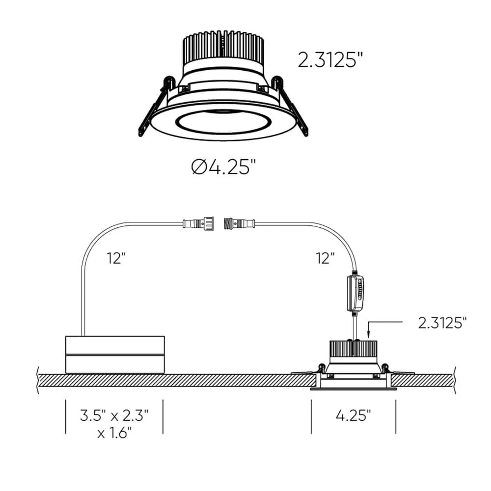 3.5" Regressed Gimbal Downlight