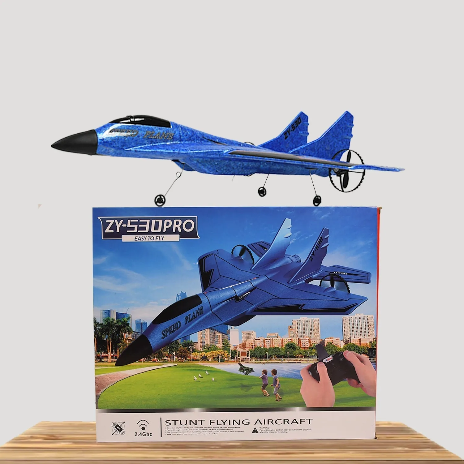 4483 Remote Control Airplane RC Glider for Beginner Adult Kids, Easy to Fly EPP Foam RC Aircraft Fighter with LED Light 2.4GHz