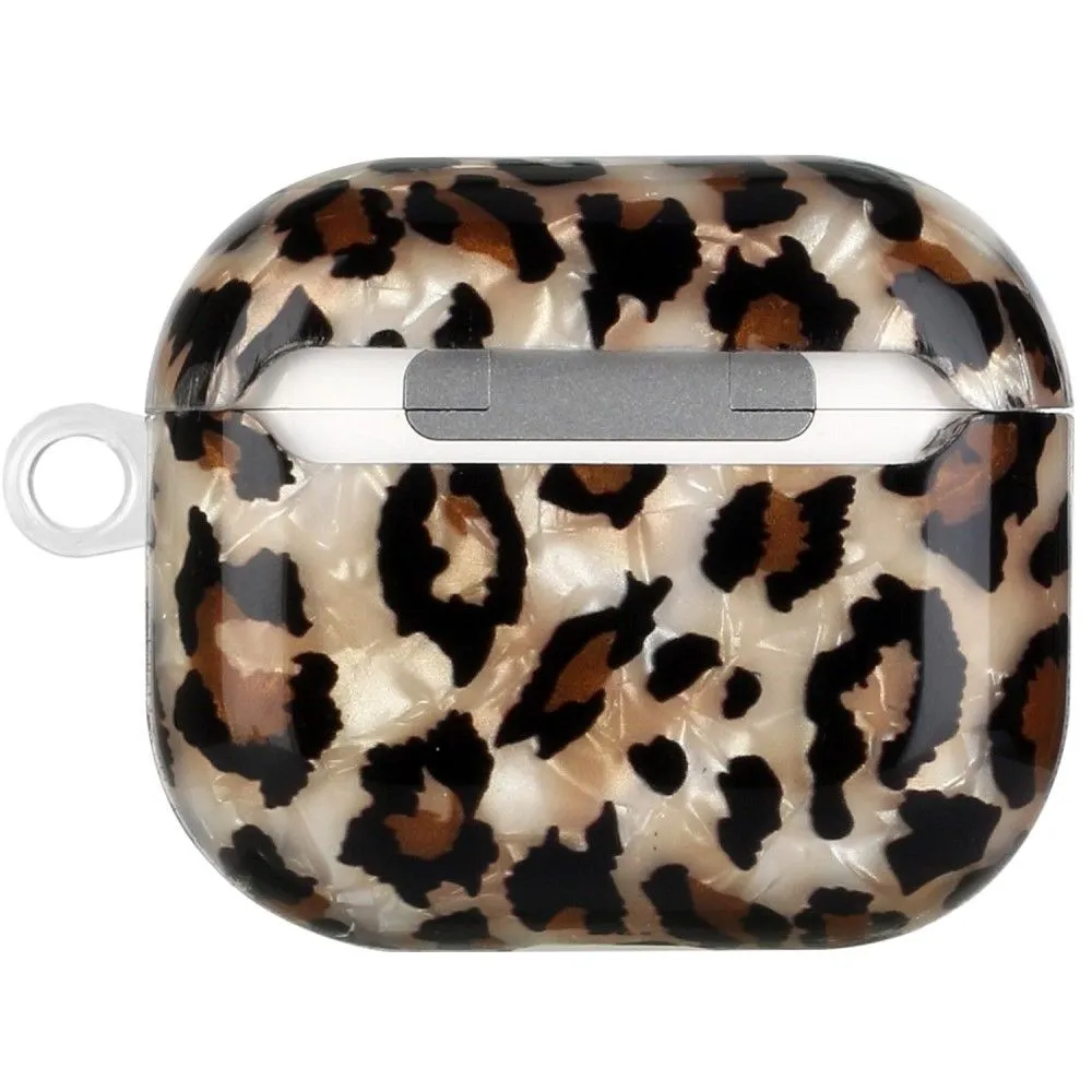 AirPods 3 pattern printing case with lanyard - Leopard