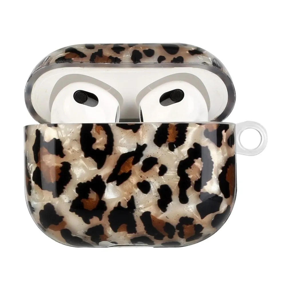 AirPods 3 pattern printing case with lanyard - Leopard