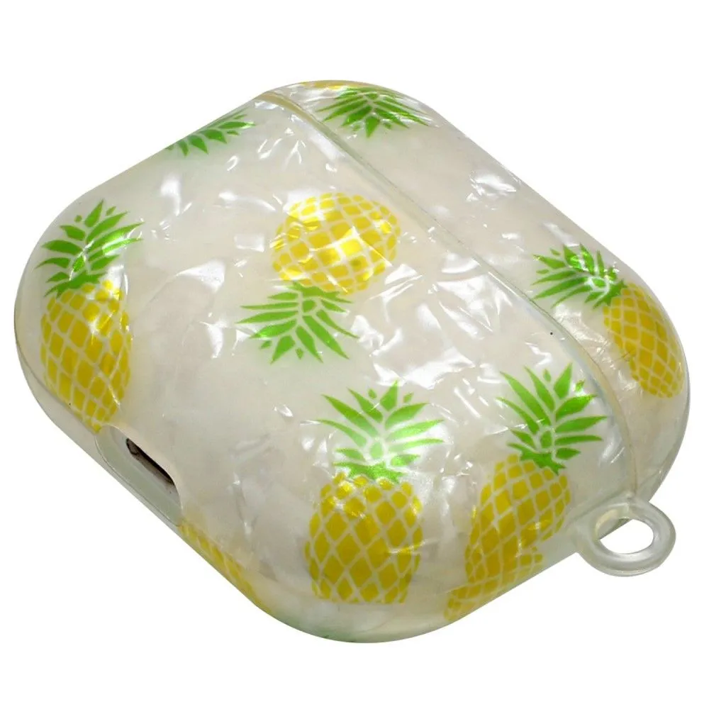 AirPods 3 pattern printing case with lanyard - Pineapple