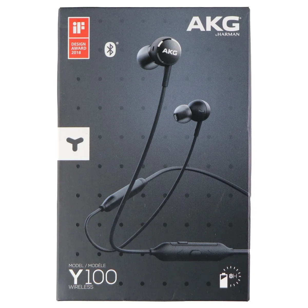 AKG Y100 Wireless Bluetooth Earbuds - Black (US Version)