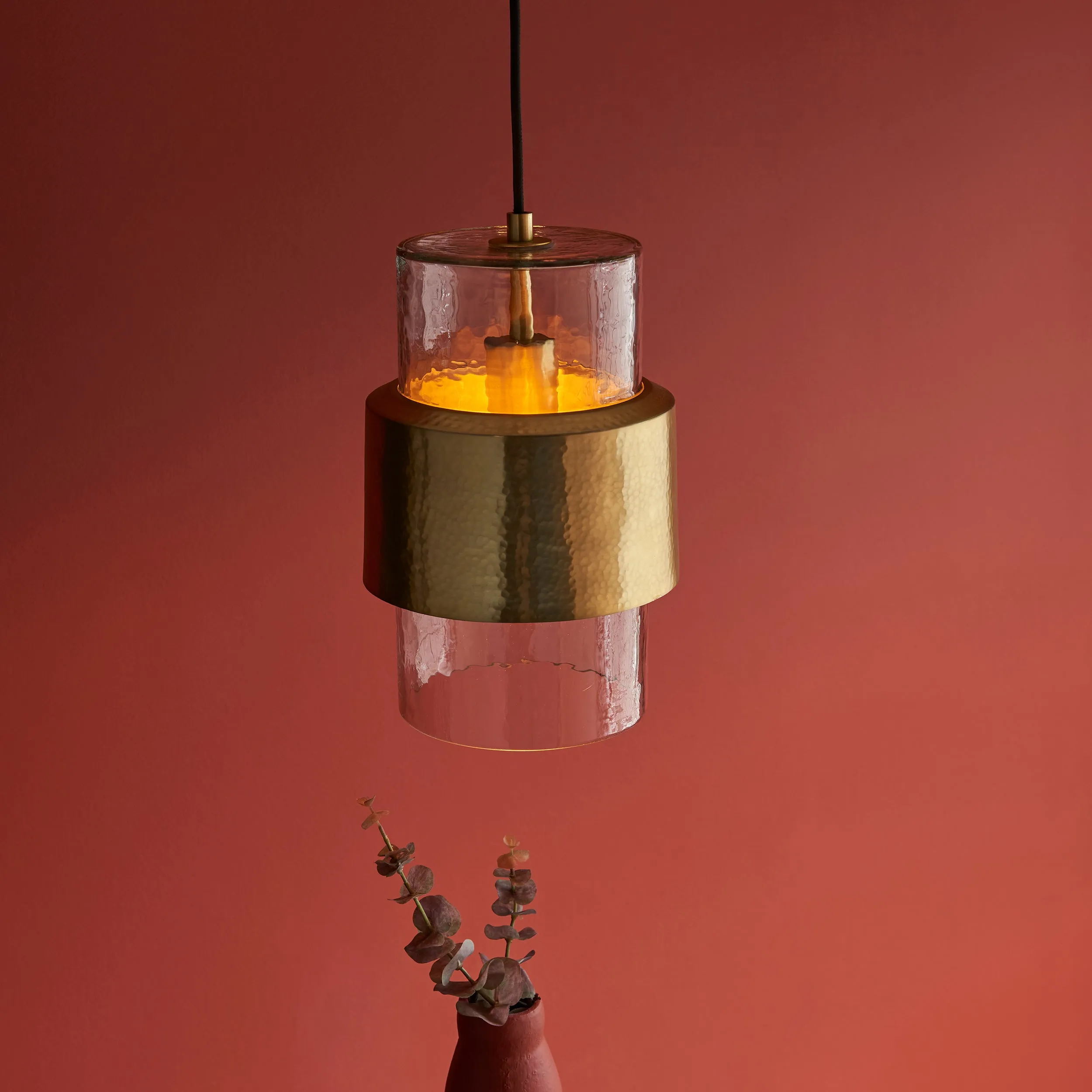 Amos Cattelan Pendant Hammered Brass