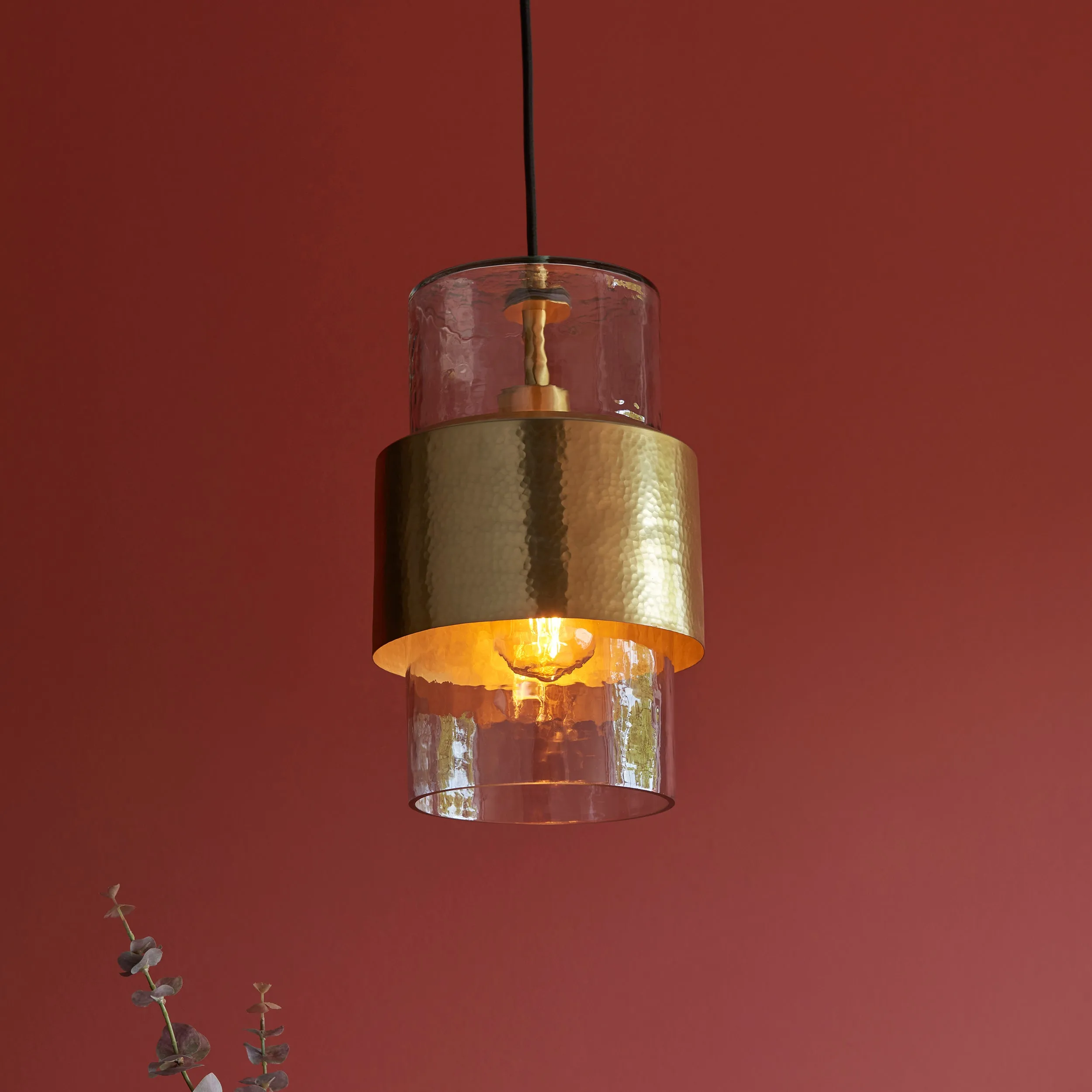 Amos Cattelan Pendant Hammered Brass