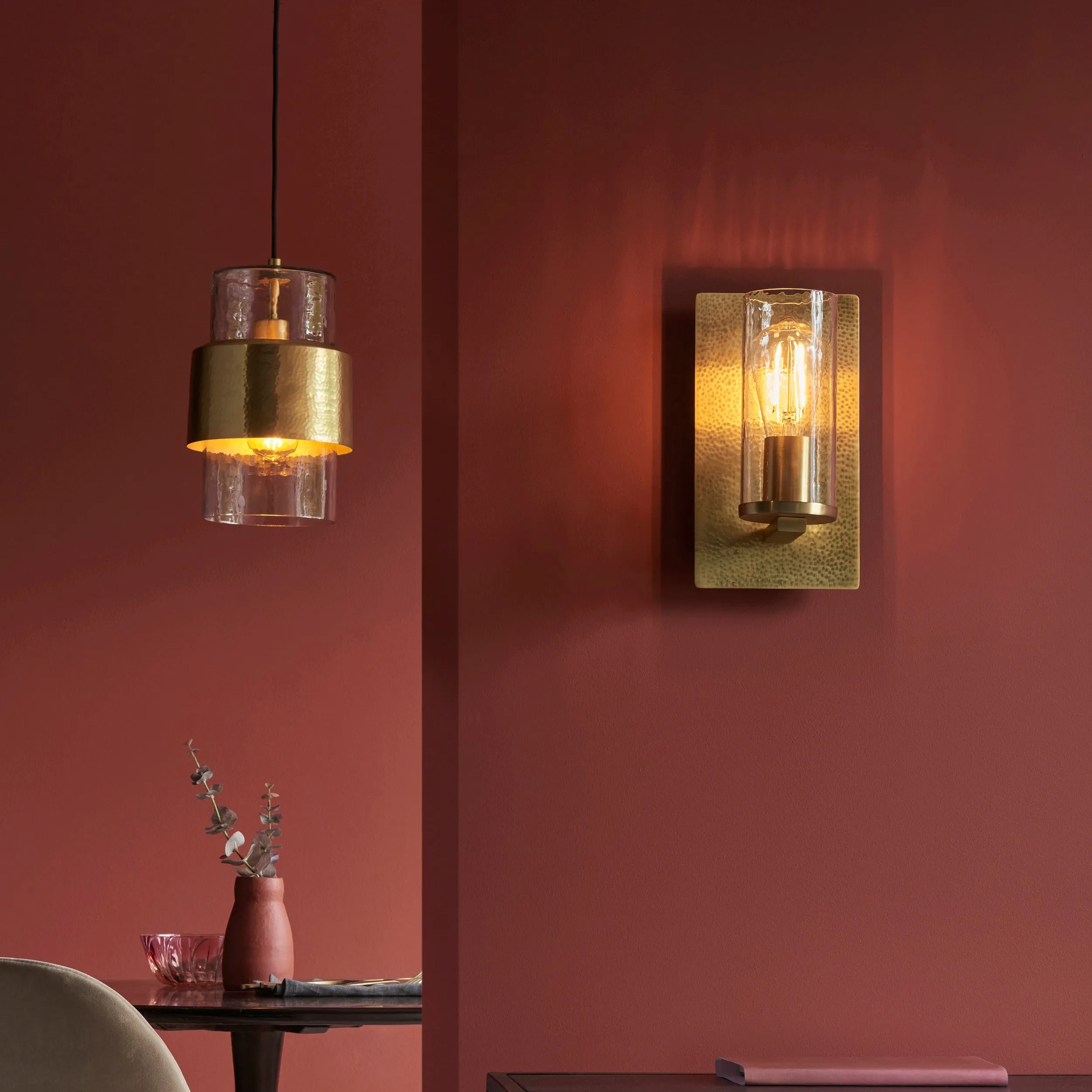 Amos Cattelan Pendant Hammered Brass