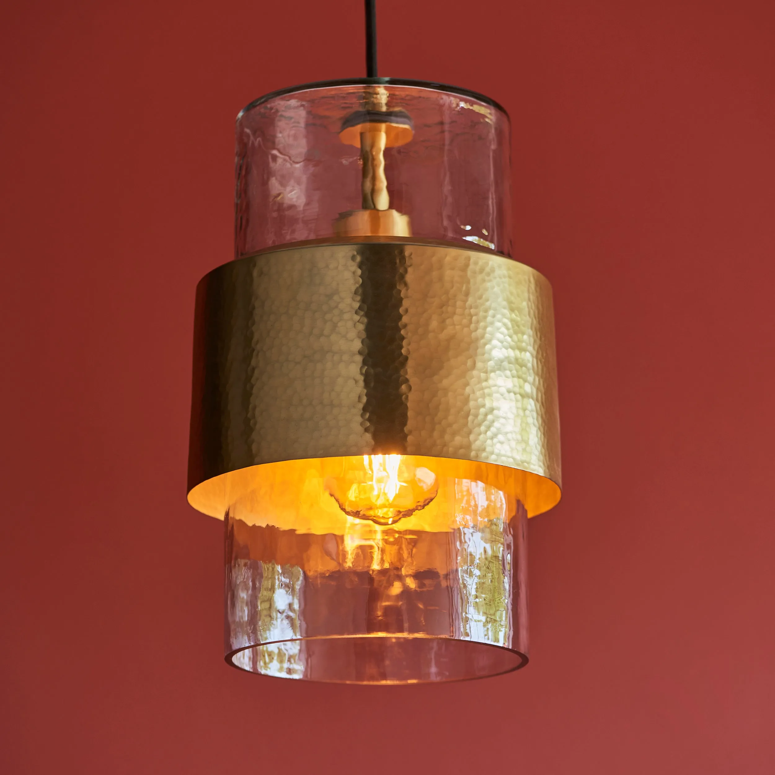 Amos Cattelan Pendant Hammered Brass