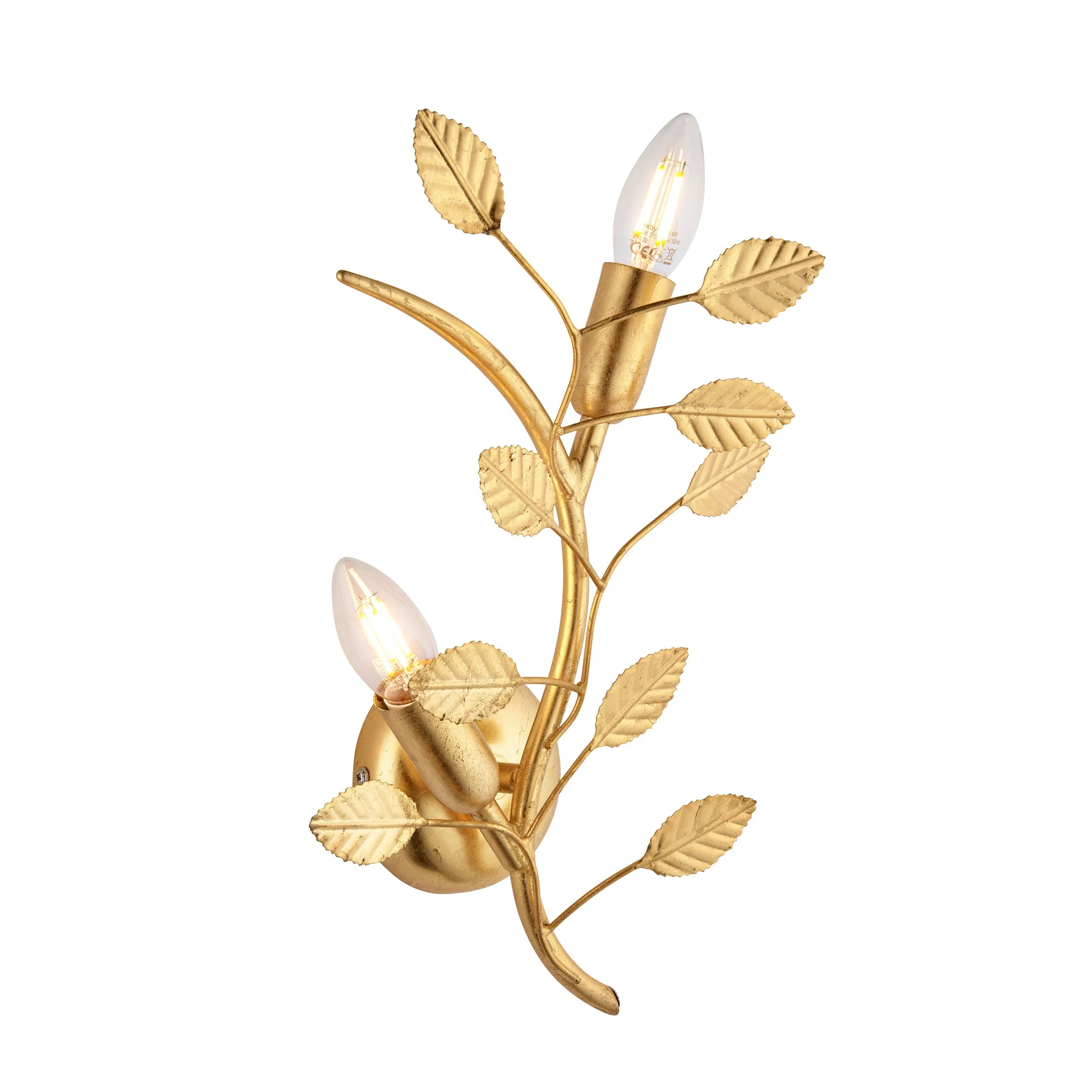 Amos Furcate Wall Light Gold Leaf