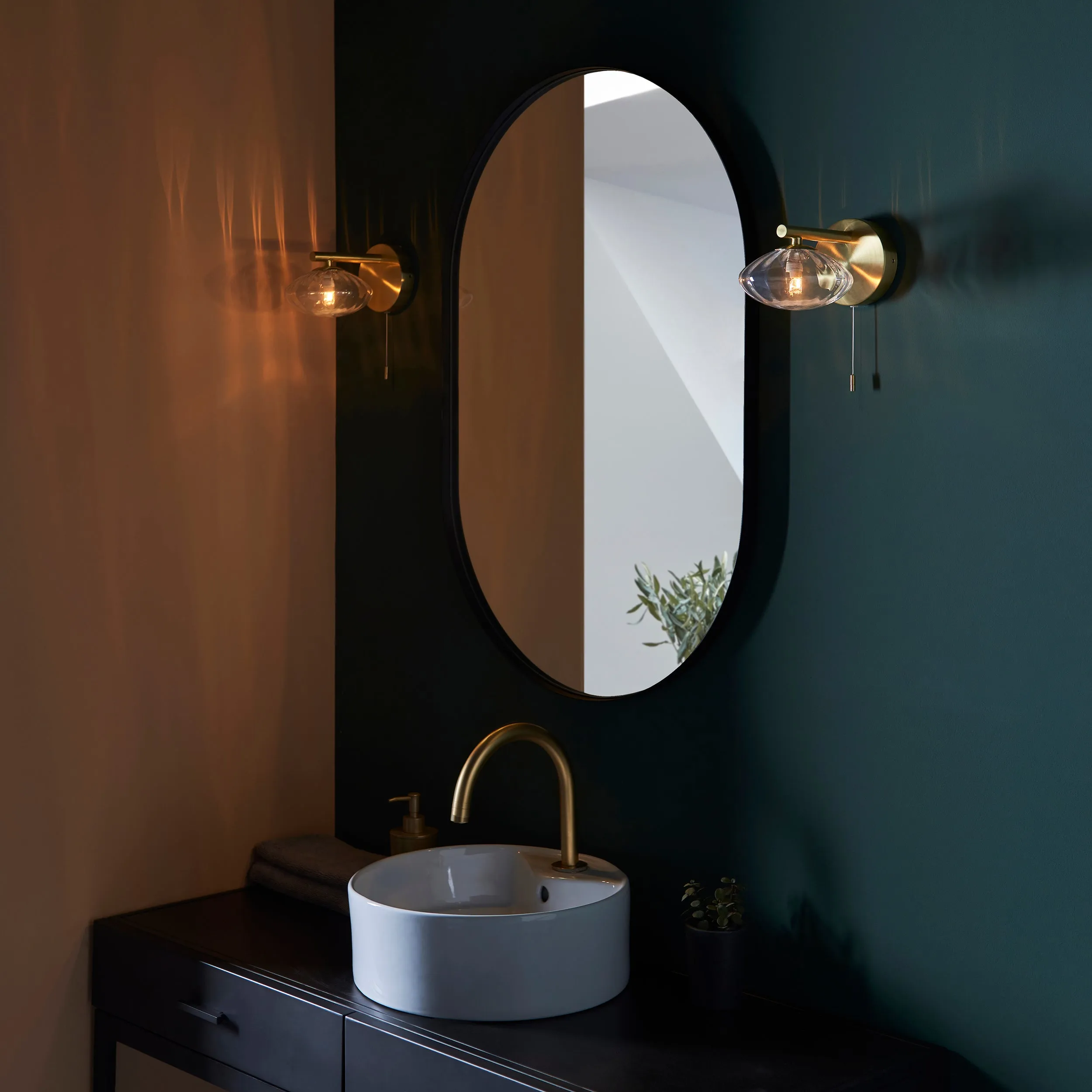 Amos Kuiper Bathroom Wall Light Satin Brass