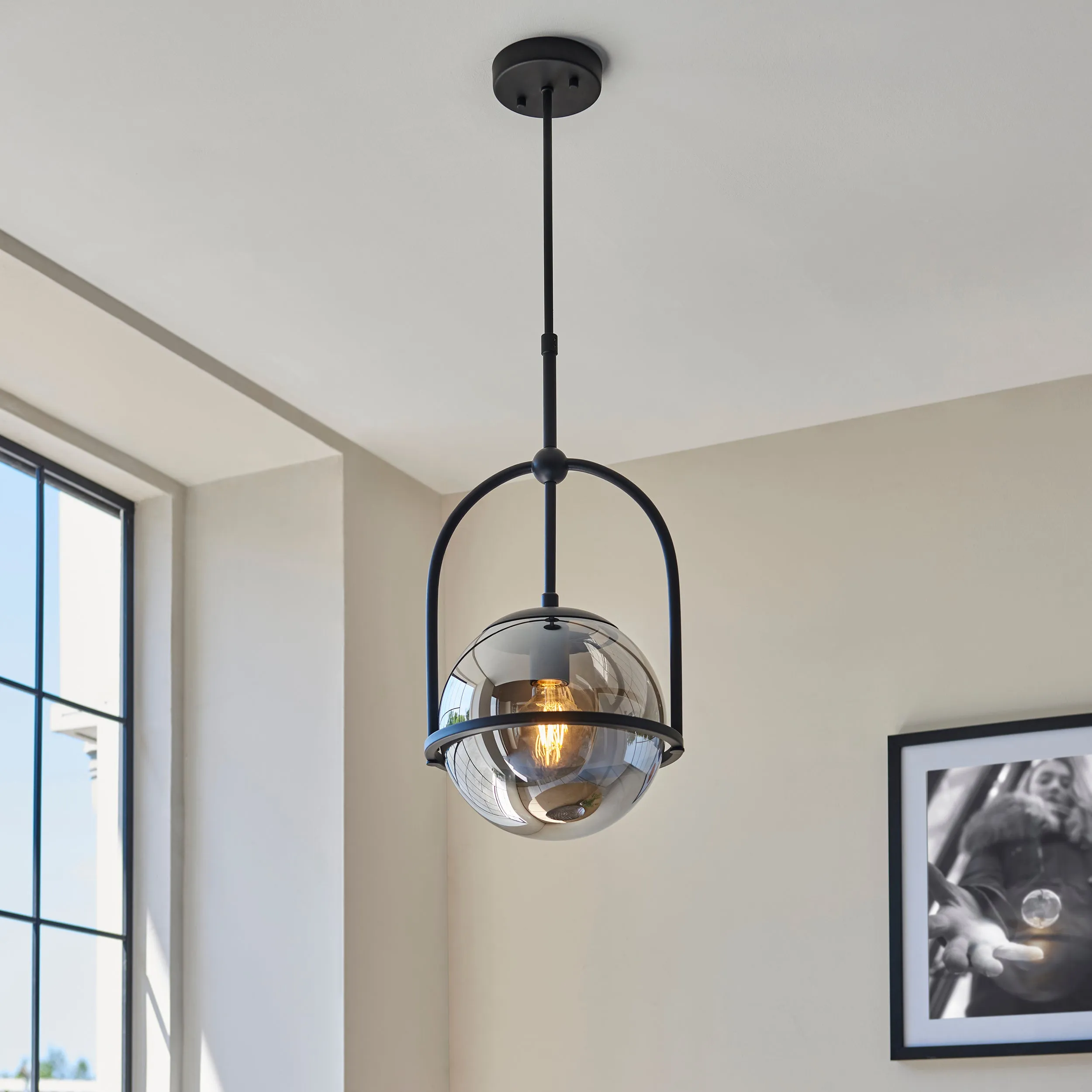 Amos Penthouse Single Pendant Black