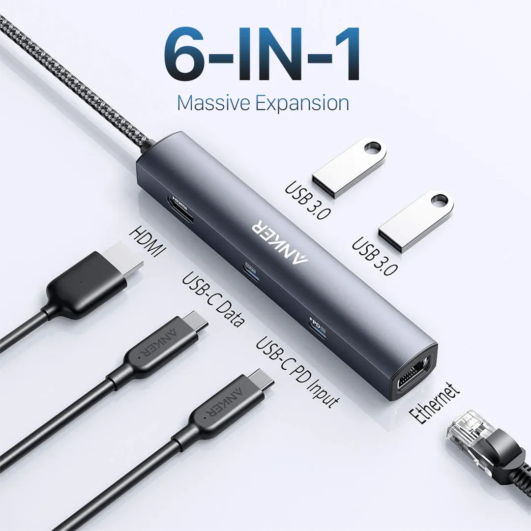 Anker PowerExpand 6-in-1 USB-C Hub