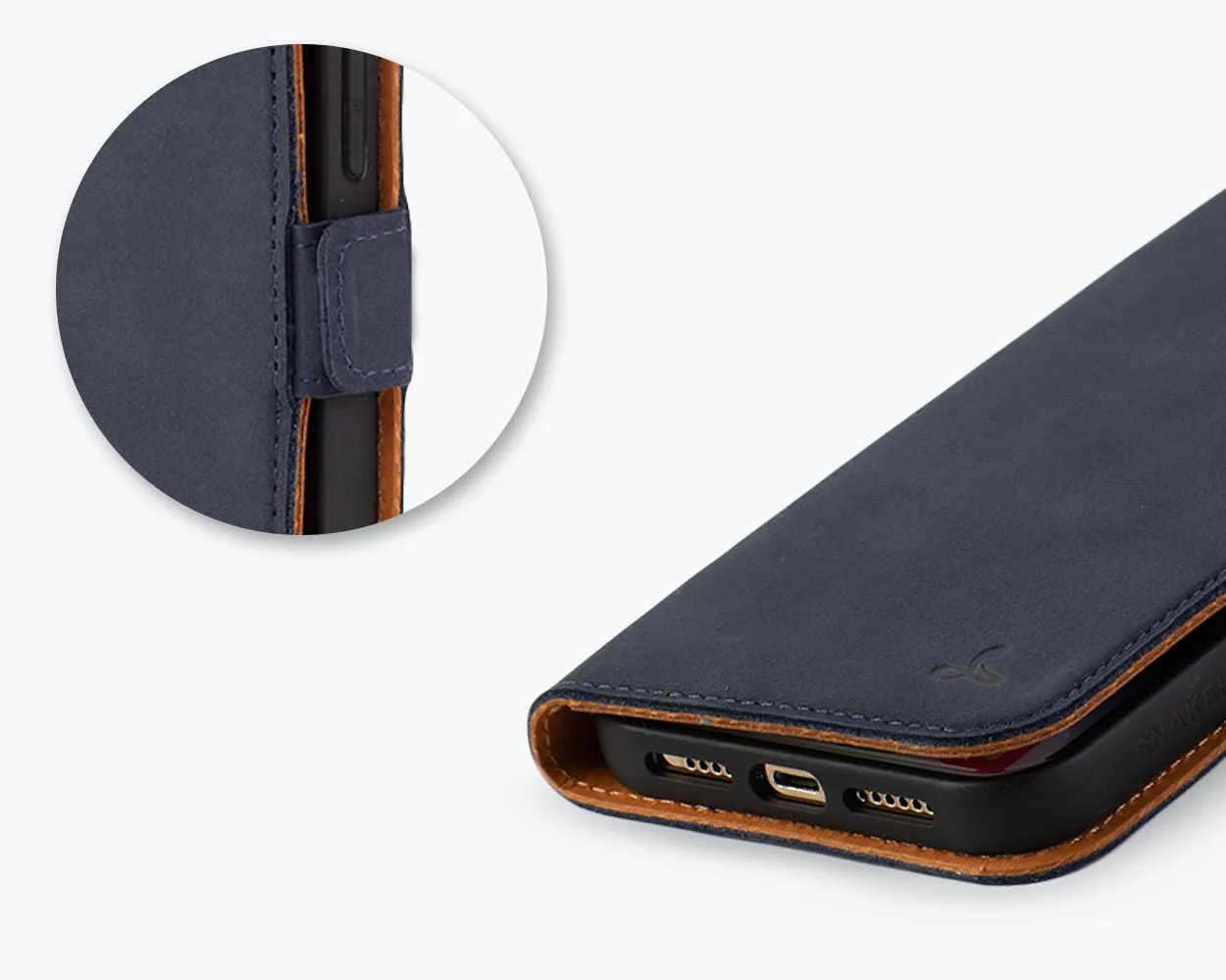 Apple iPhone 15 Pro Max - Vintage Leather Wallet (Side Clasp)