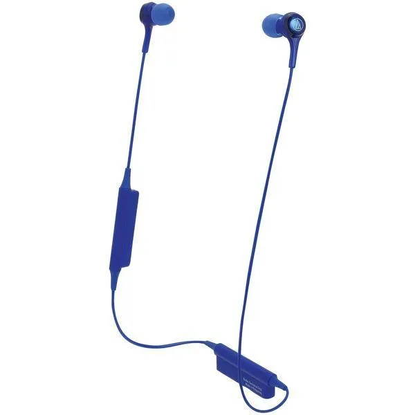 Audio-Technica ATH-CK200BTBL ATH-CK200BT Bluetooth In-Ear Headphones with Microphone (Blue)