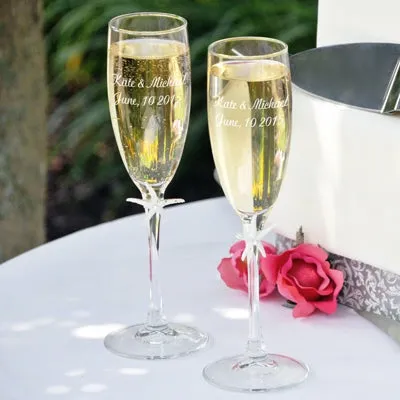 Beach Champagne Flutes and Cake Server Set