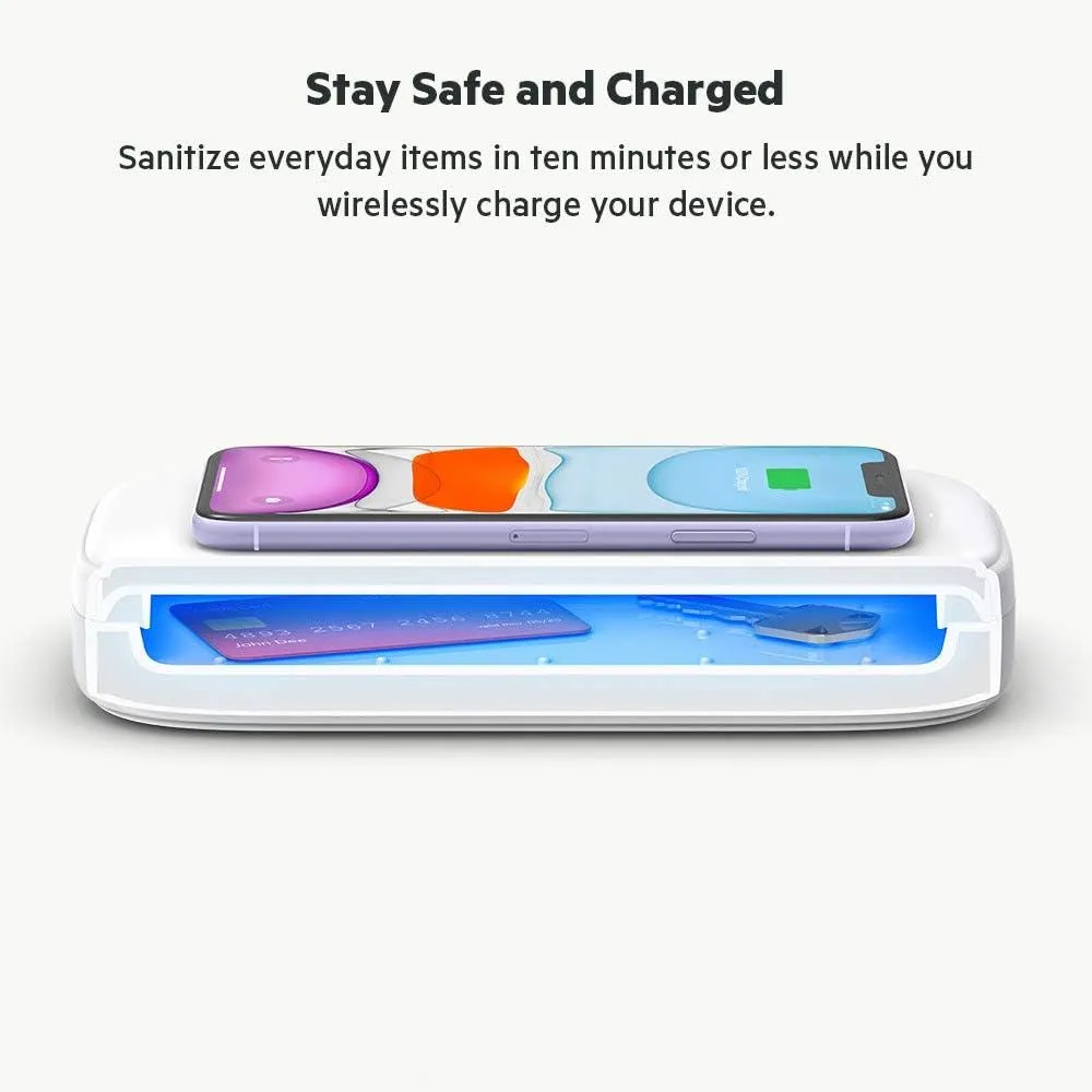 Belkin 10W Qi Wireless Charger with UV Sanitizer White - WIZ011myWH