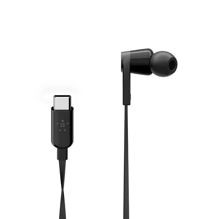 Belkin Rockstar Headphones Wired In-Ear Calls/Music Usb Type-C Black