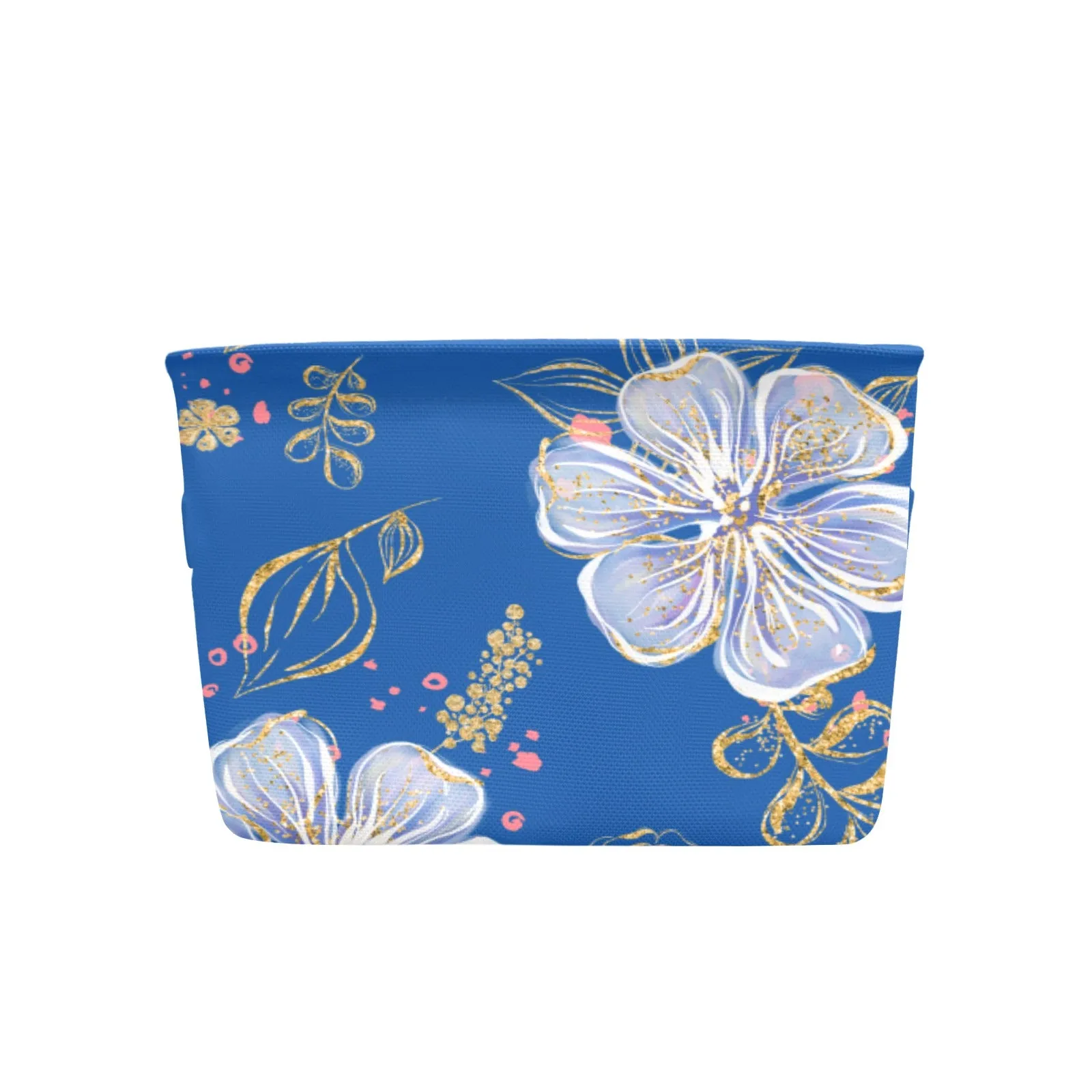 Blue Floral Fabric Storage Basket