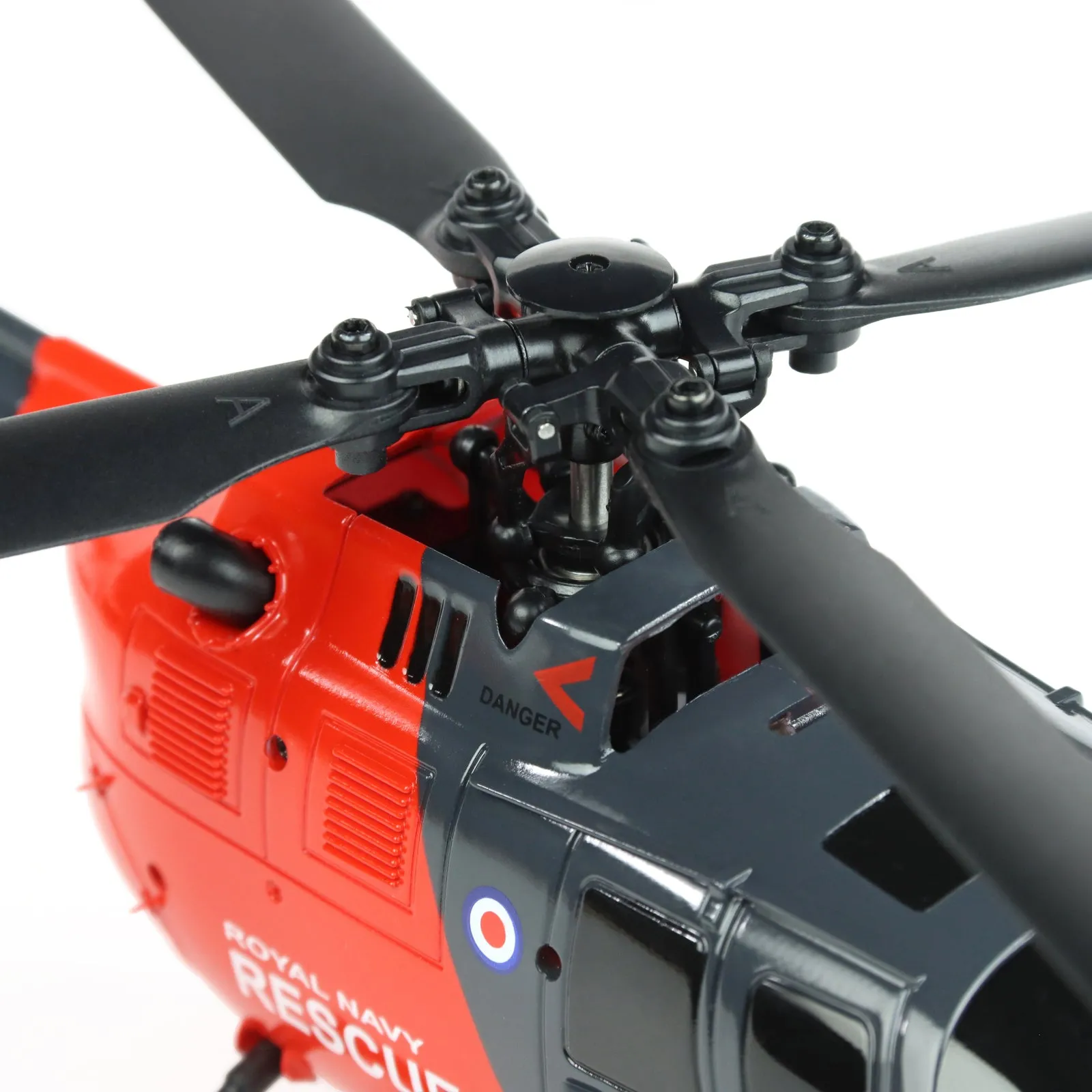 BO-105 Scale 250 Flybarless Helicopter with 6 Axis Stabilisation and Altitude Hold (Grey/Red)