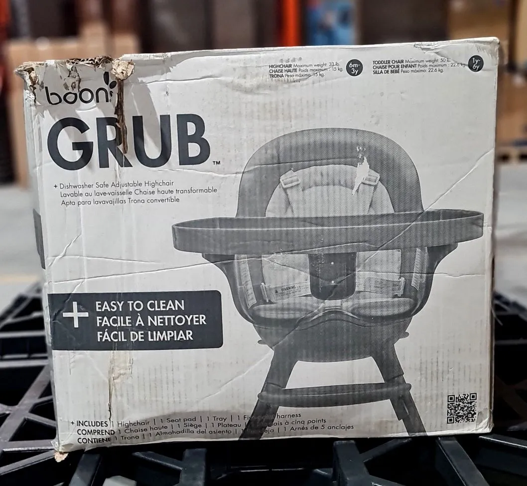 Boon - Grub High Chair - Grey - OPEN BOX