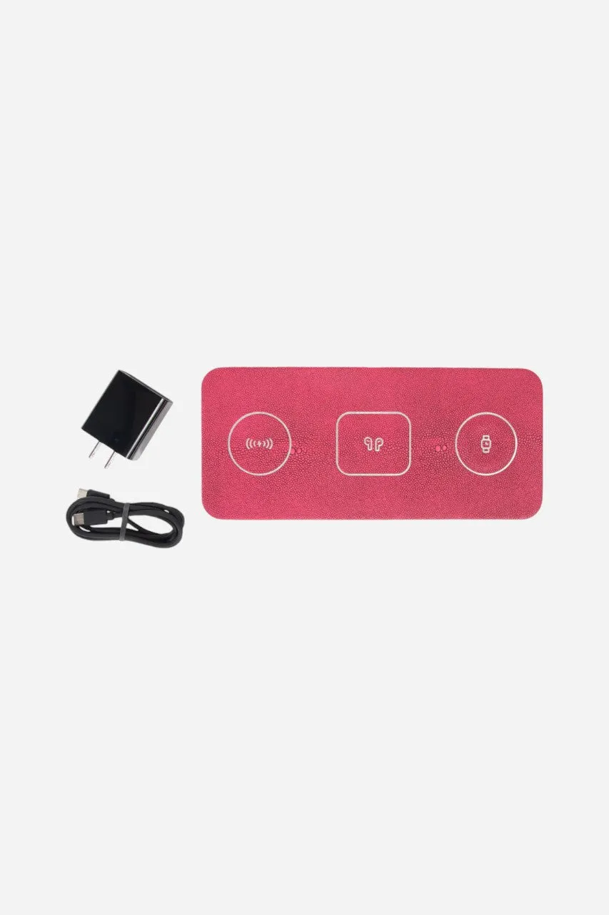 BROUK & CO. Ace 3-In-1 Wireless Charging Pad Fuschia