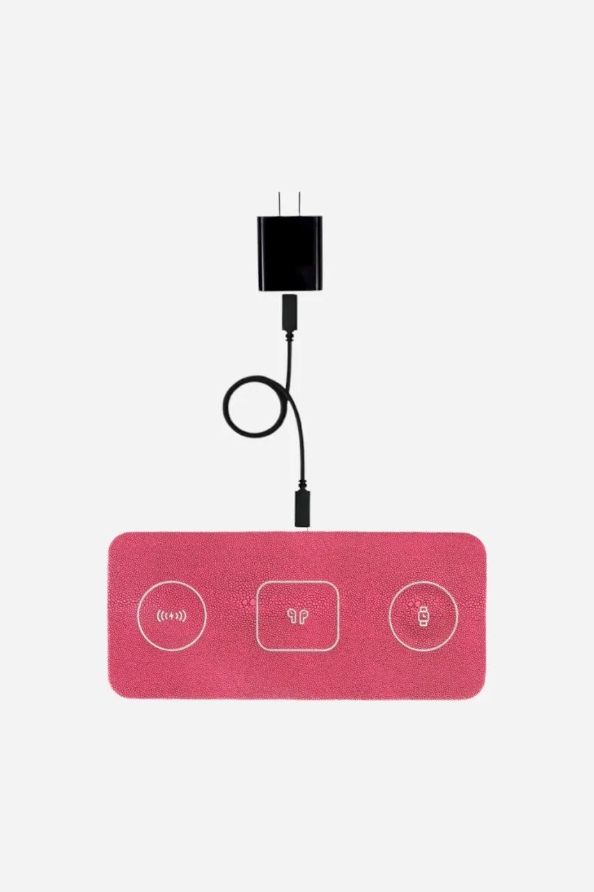 BROUK & CO. Ace 3-In-1 Wireless Charging Pad Fuschia