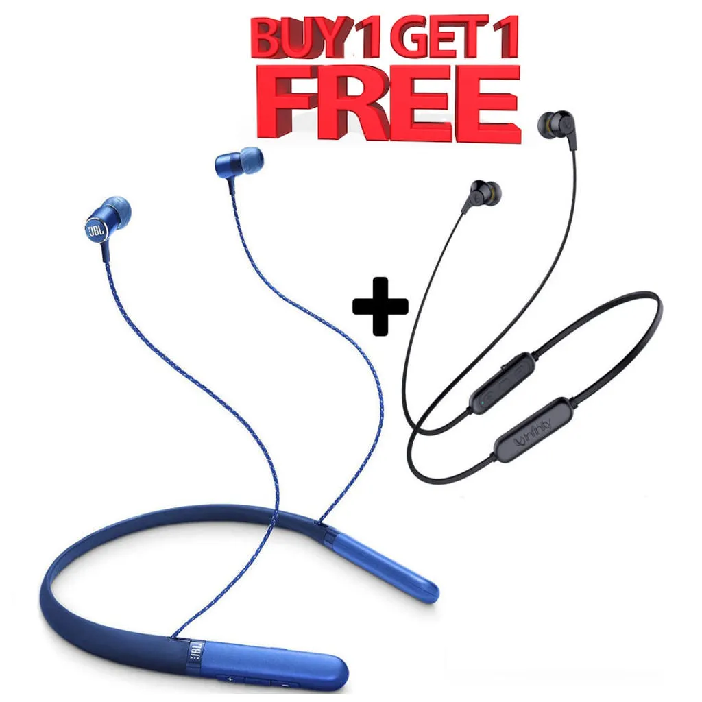 Buy JBL Live 200BT Wireless Headphone Blue JBLLIVE200BTBLU And Get Free Infinity Tranzn 300 Bluetooth headphone Black