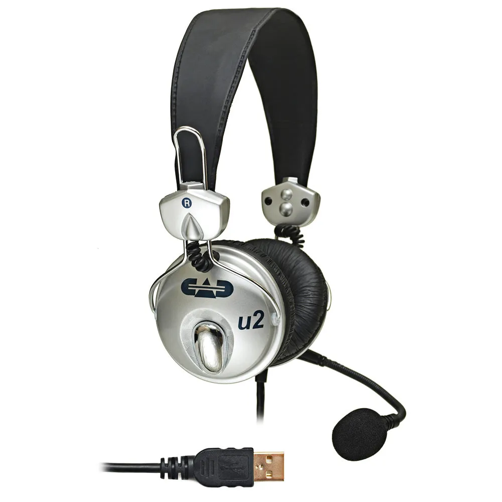 CAD USB Stereo Headphones with Cardioid Condenser Microphone