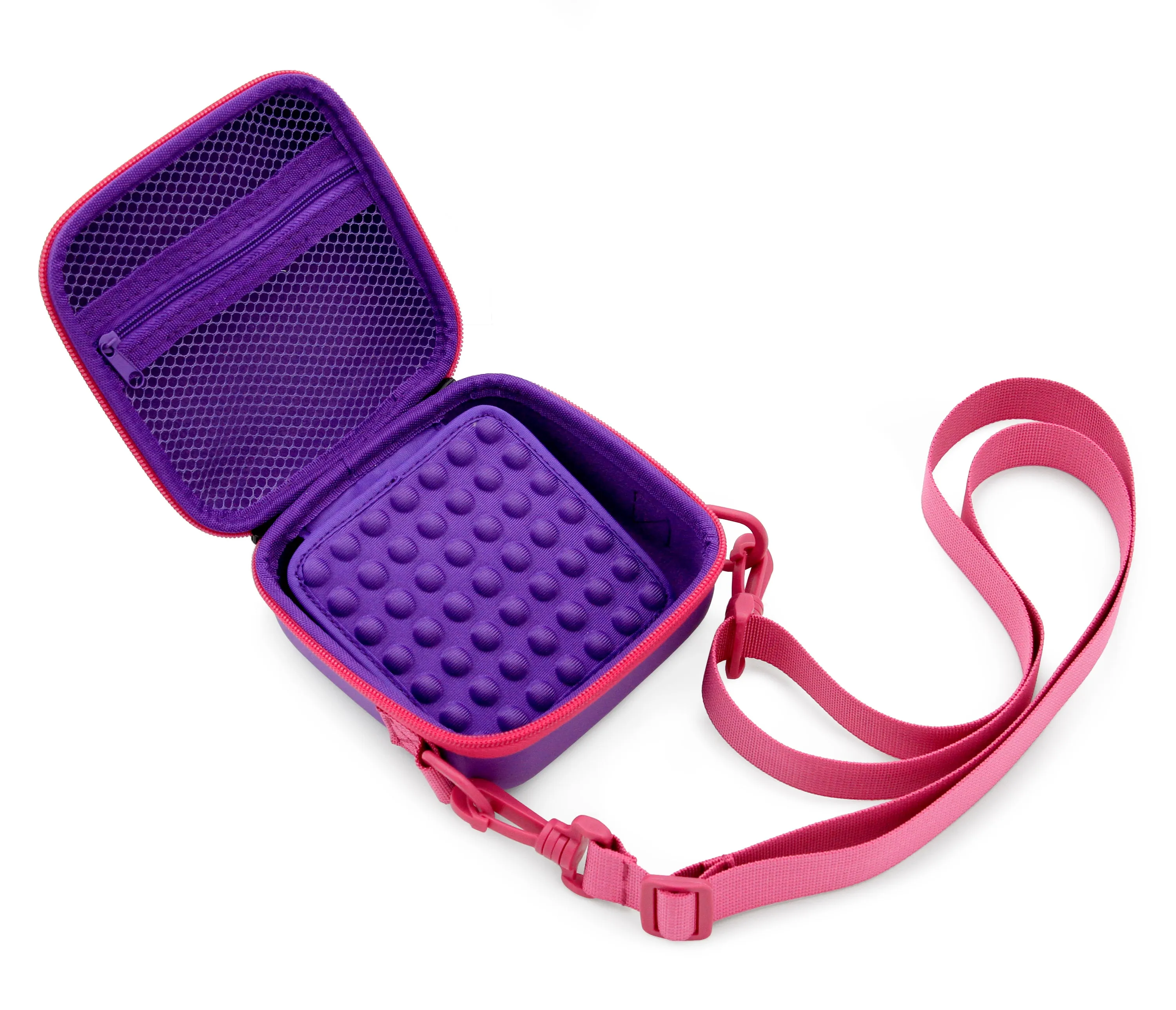 CASEMATIX Travel Case Compatible with Ultimate Ears MINIROLL Bluetooth Speaker & Charging Cable, Includes Carry Case Only (Purple)