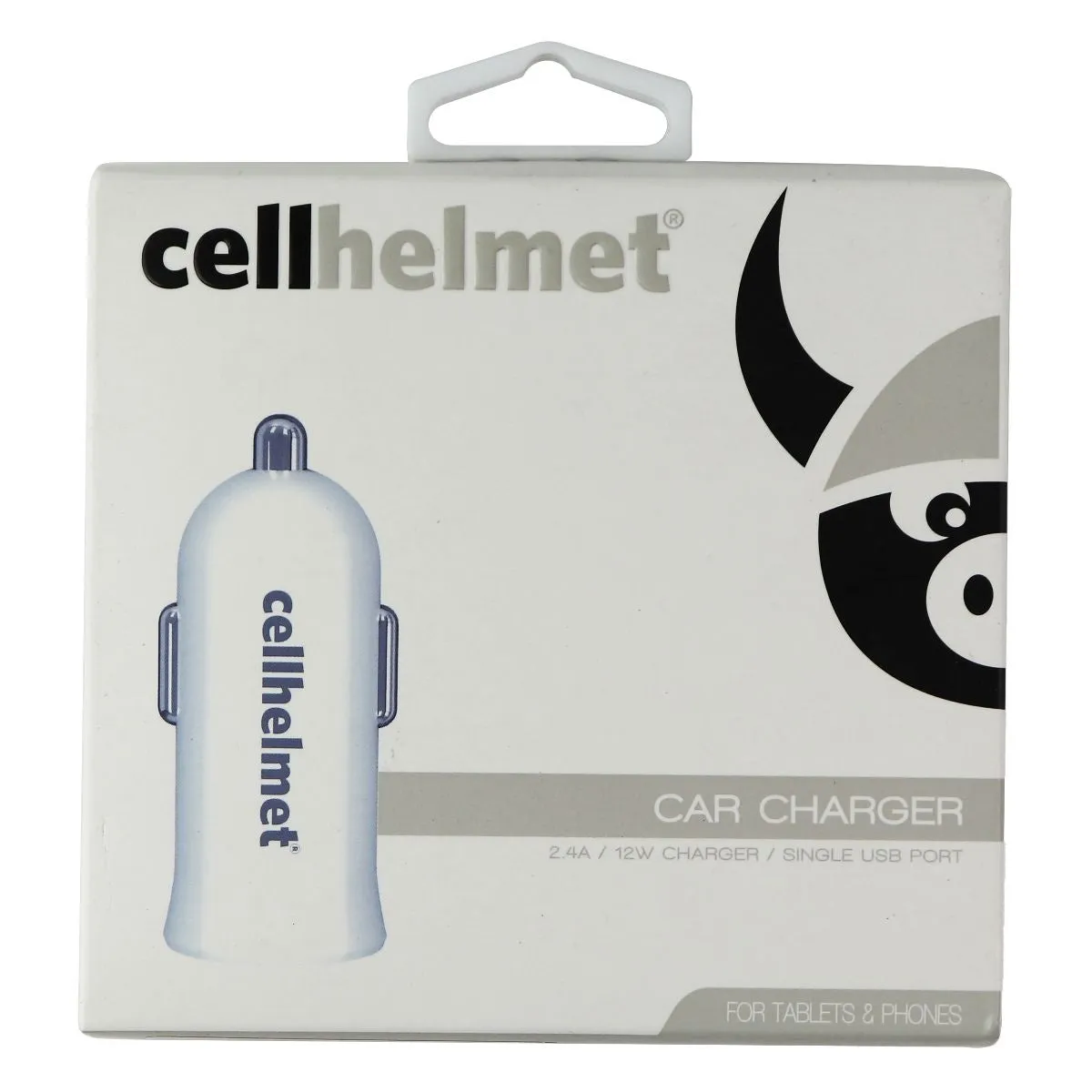 CellHelmet USB Single Port Car Charger (2.4A/12W) - White