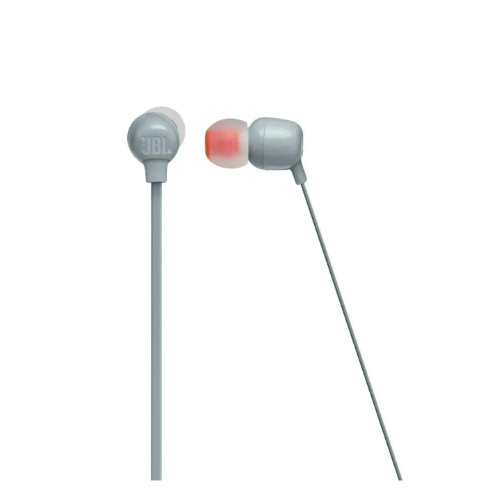 [CLEARANCE] JBL Tune 115BT In-Ear Bluetooth Earphones with In-Line Volume and Audio Remote Controls, Built-In Microphone, and Up to 8 Hours of Playtime - Coral, Gray, Teal