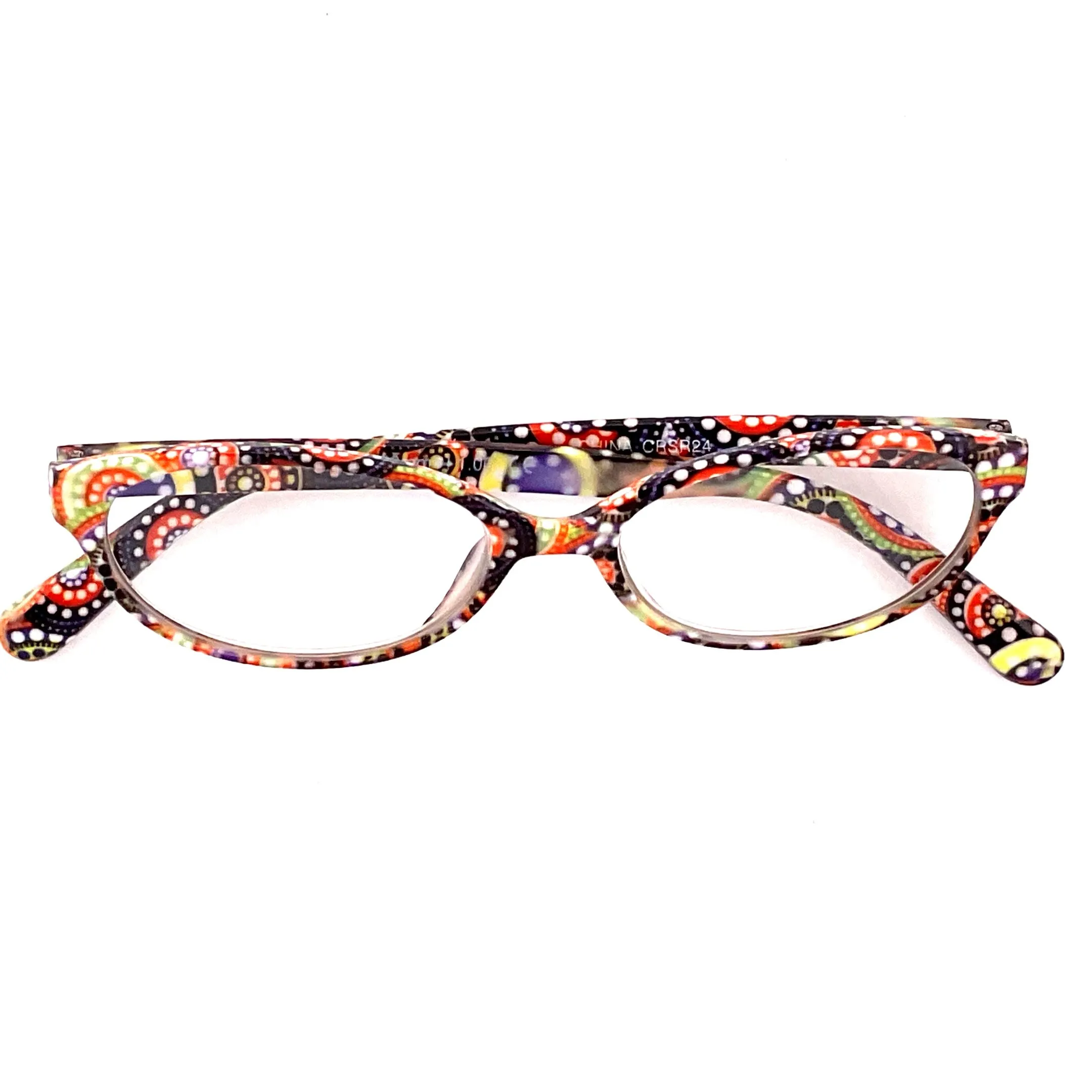 Colorful Retro Readers Oval Frame With Matching Case