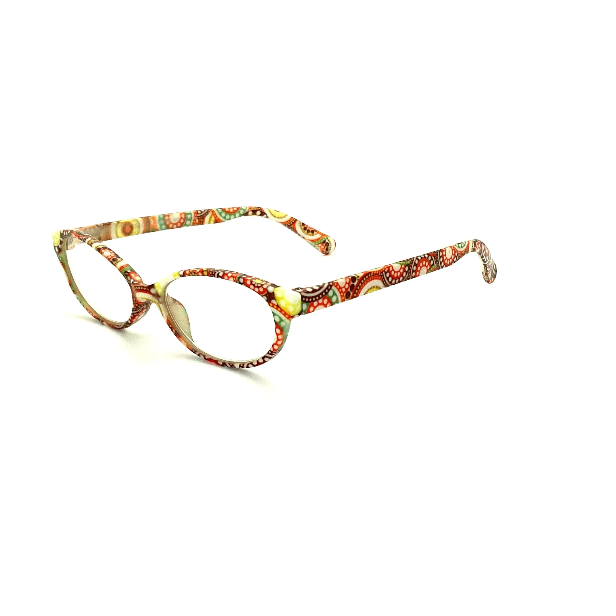 Colorful Retro Readers Oval Frame With Matching Case