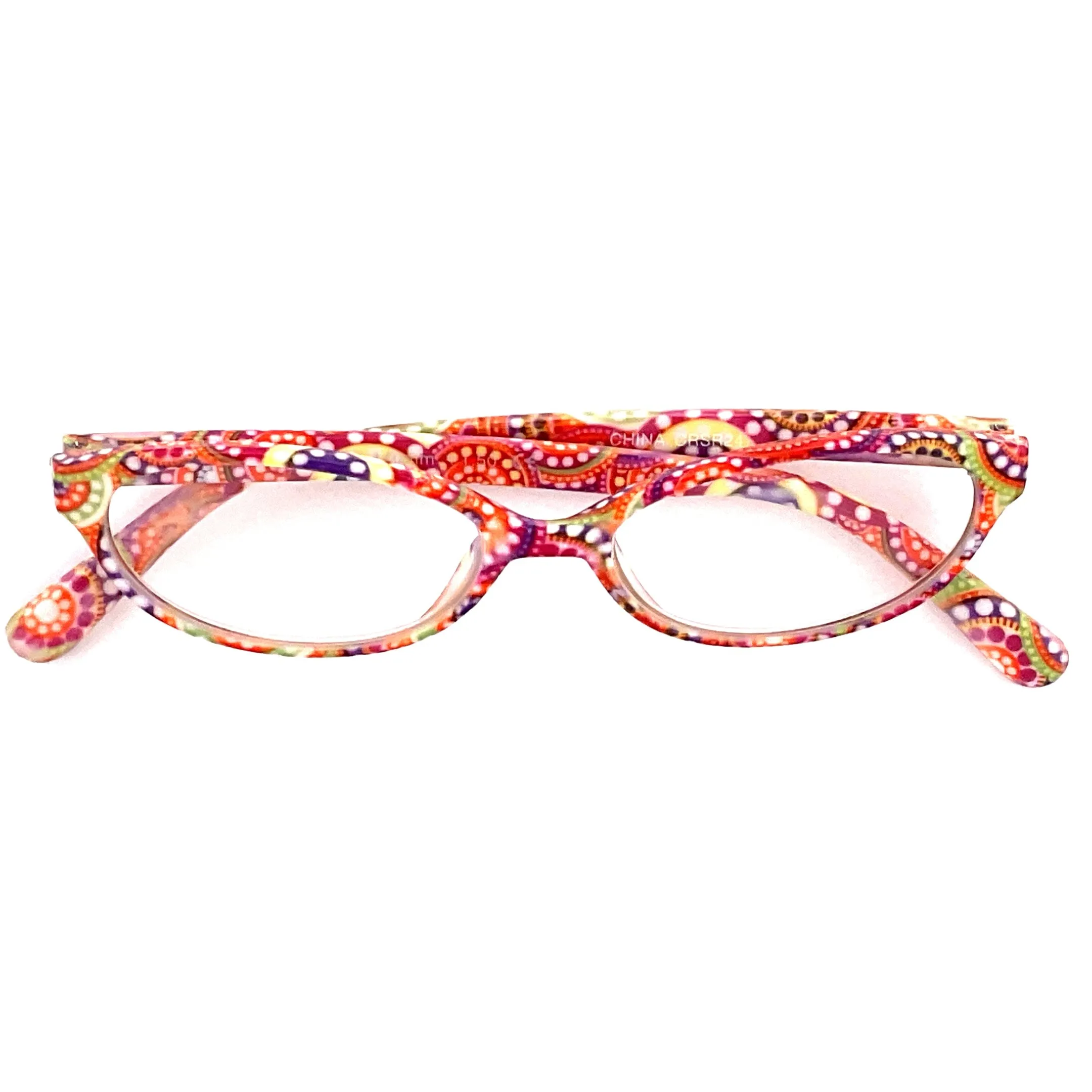 Colorful Retro Readers Oval Frame With Matching Case