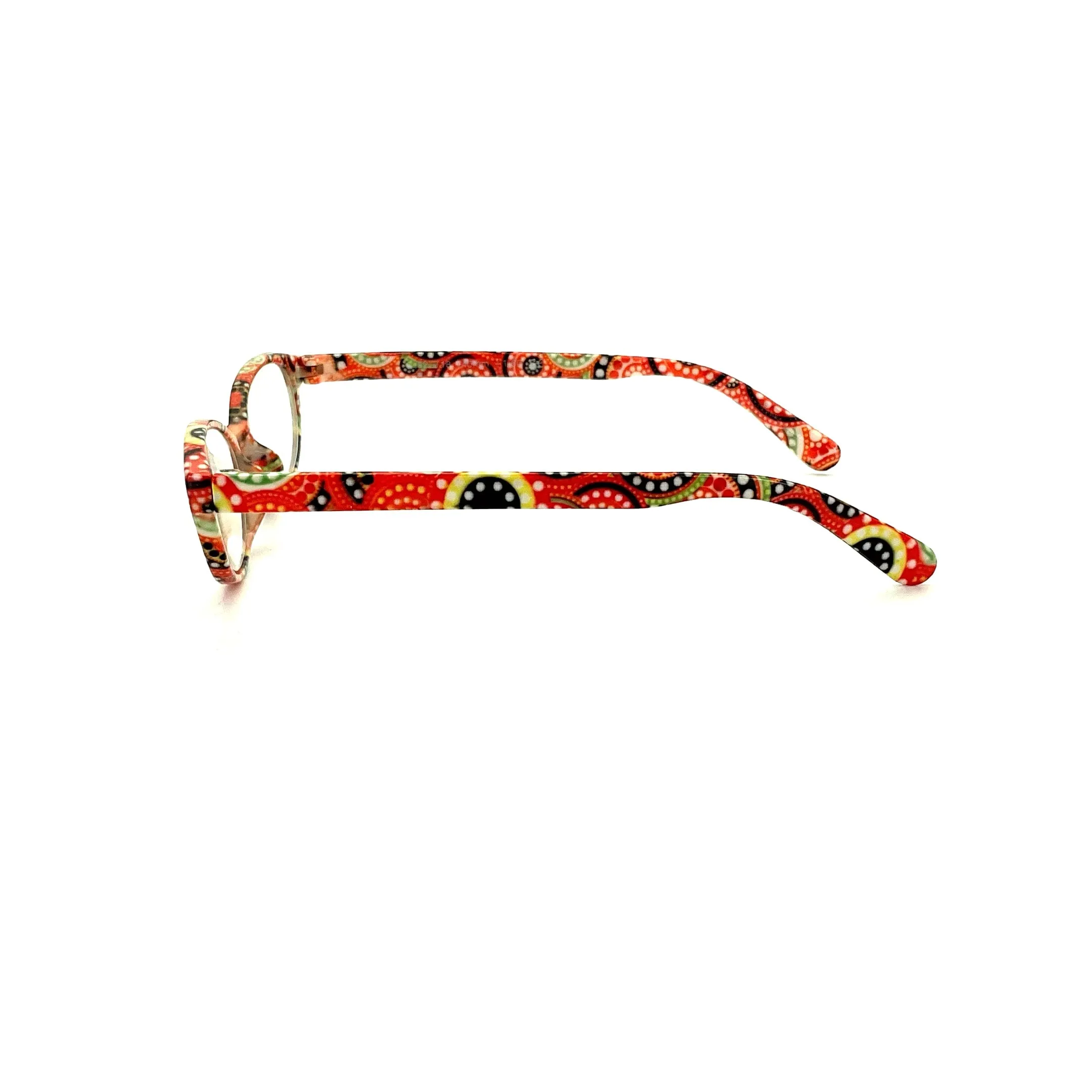 Colorful Retro Readers Oval Frame With Matching Case