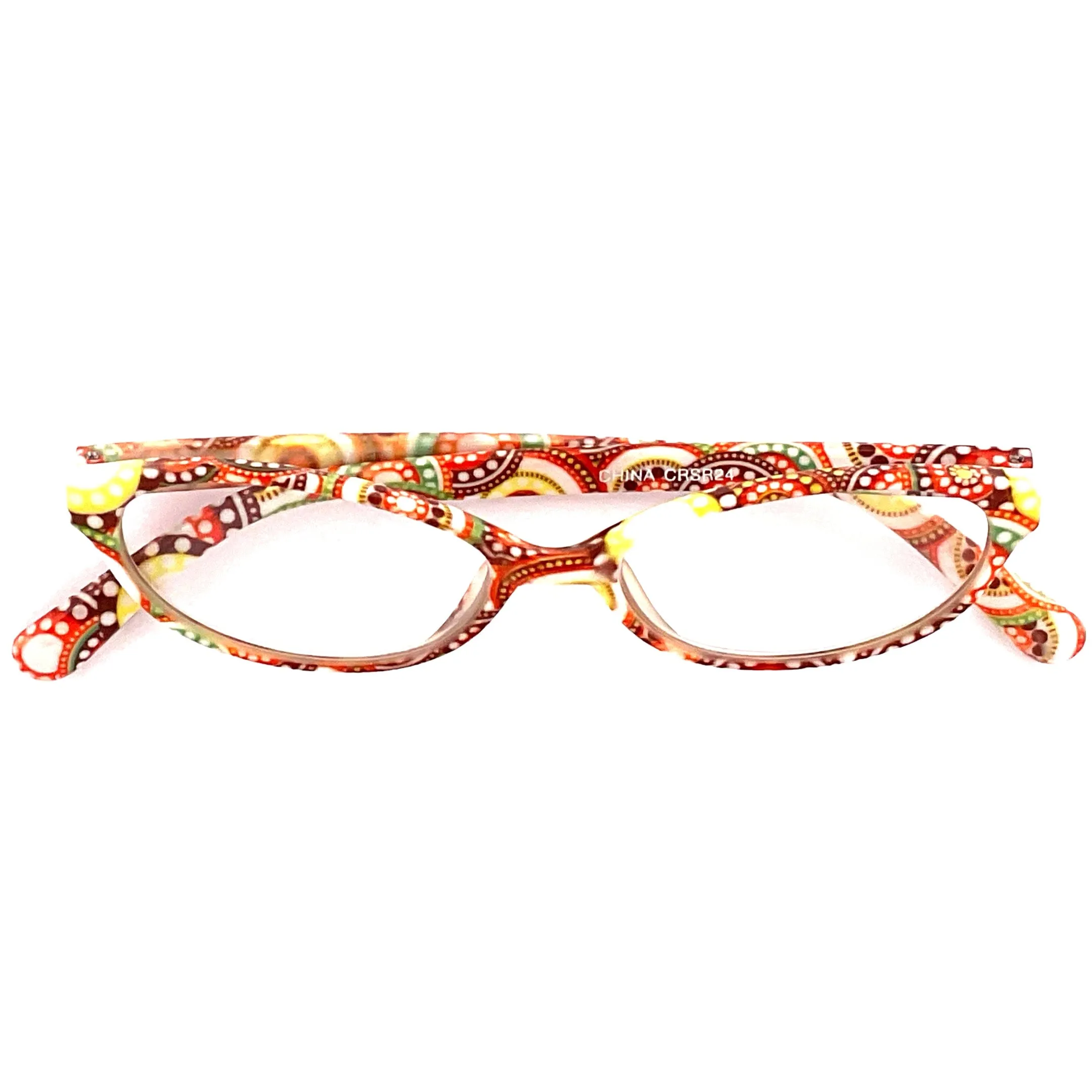 Colorful Retro Readers Oval Frame With Matching Case