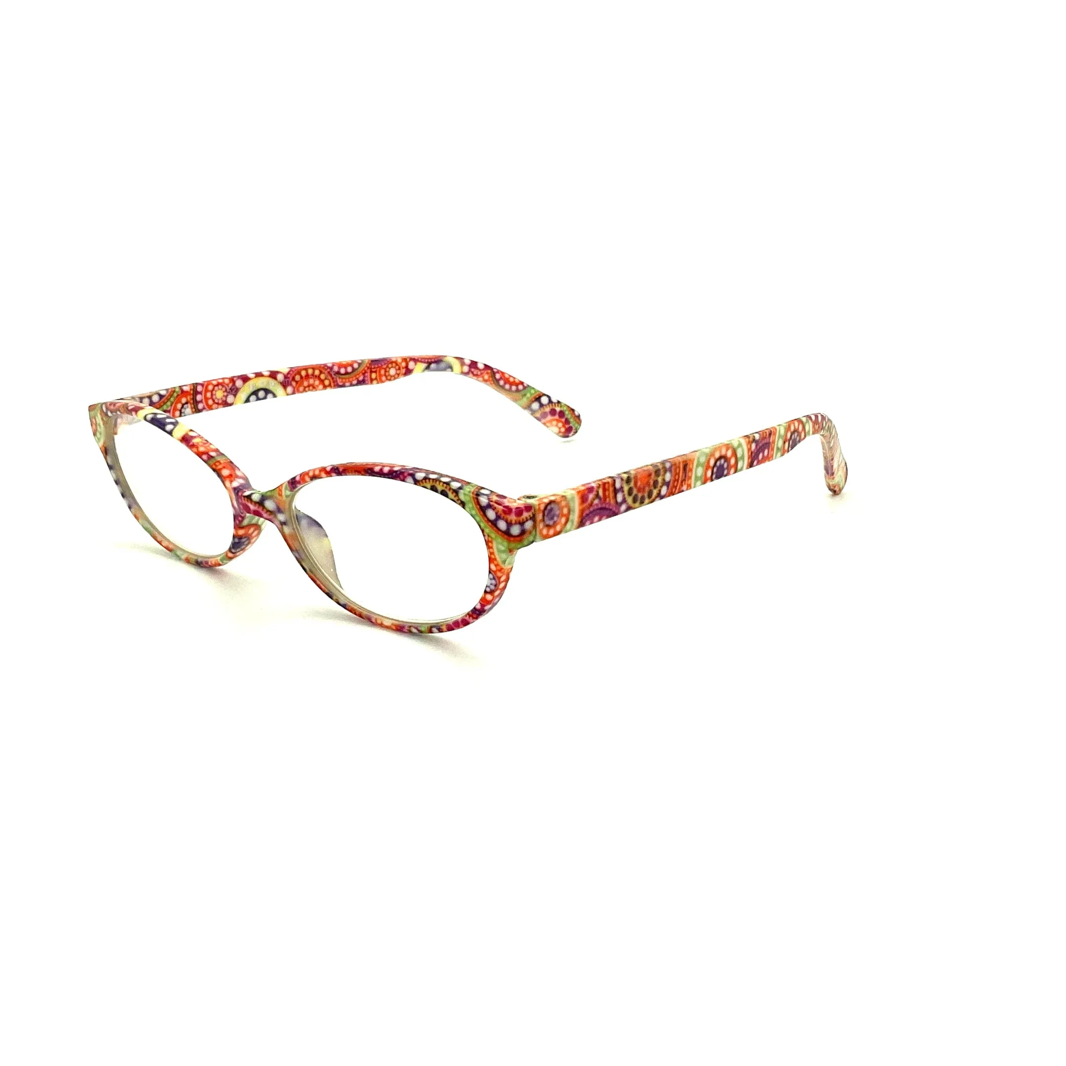 Colorful Retro Readers Oval Frame With Matching Case