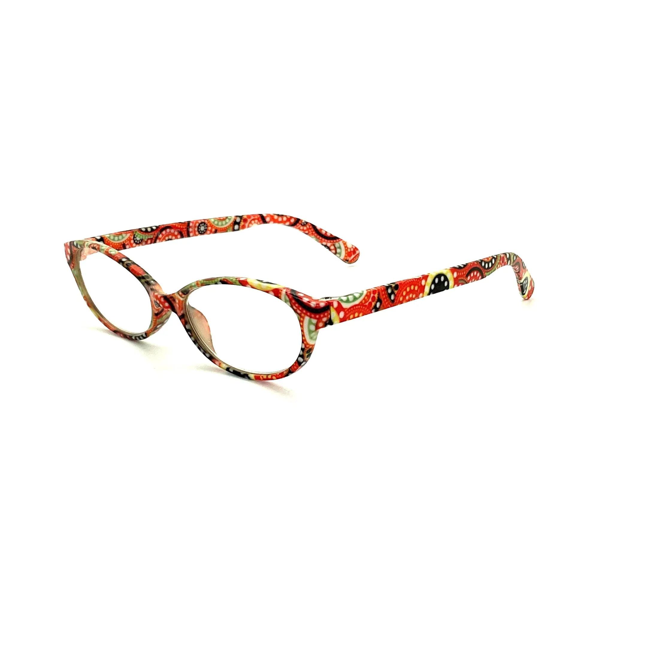 Colorful Retro Readers Oval Frame With Matching Case