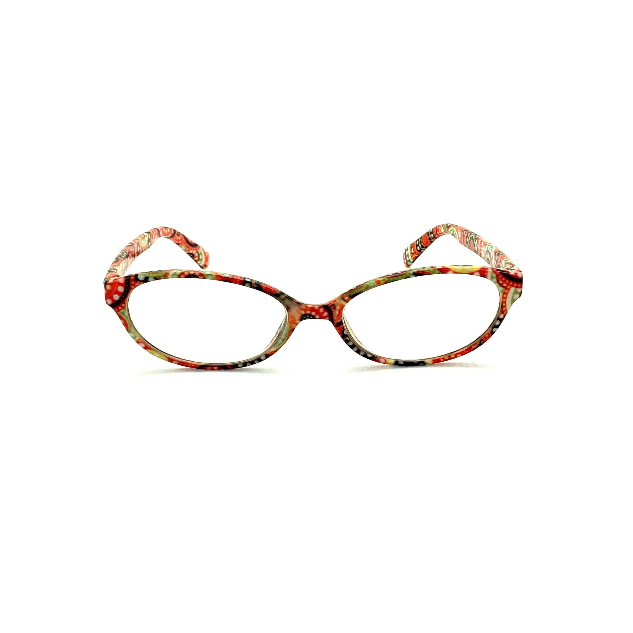 Colorful Retro Readers Oval Frame With Matching Case