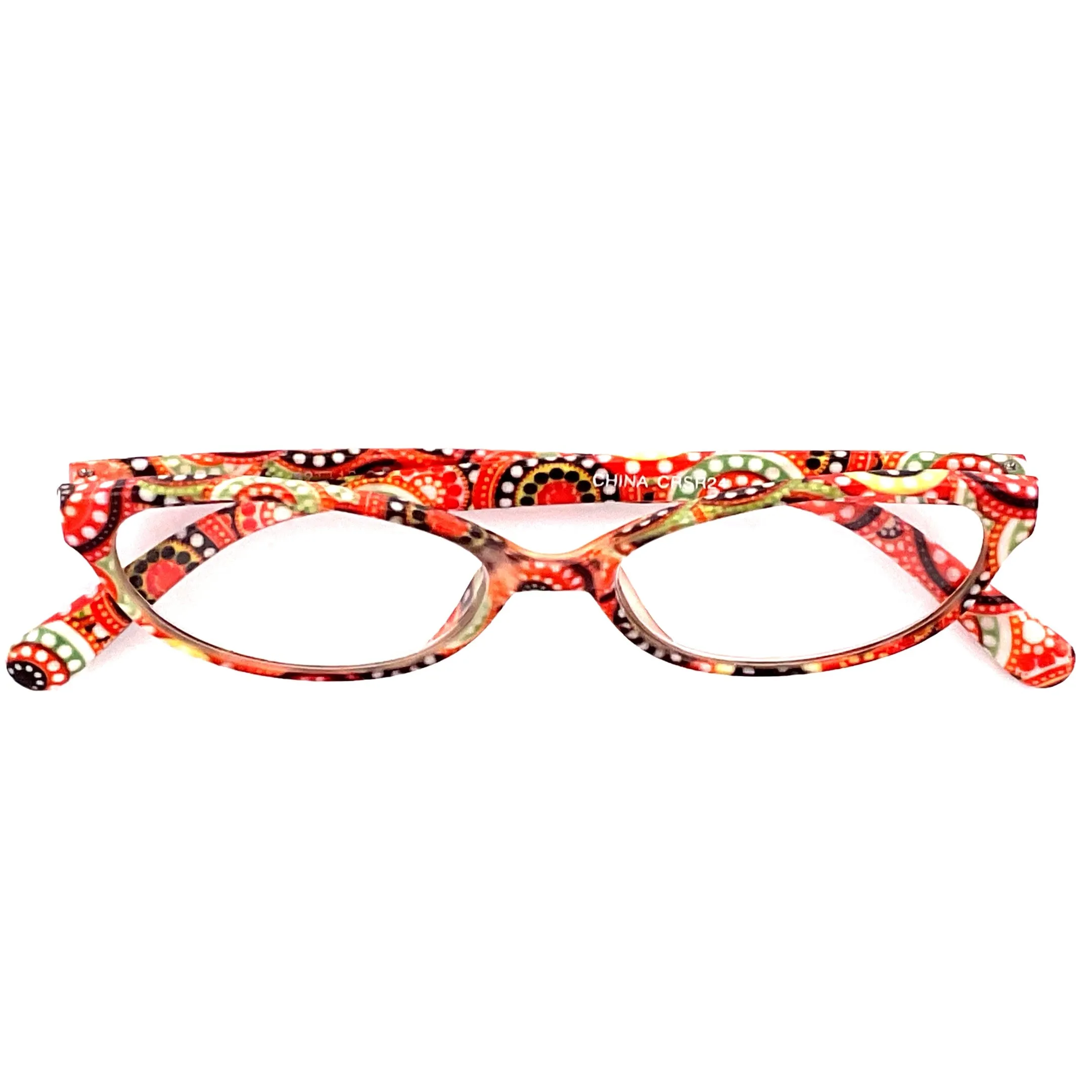 Colorful Retro Readers Oval Frame With Matching Case