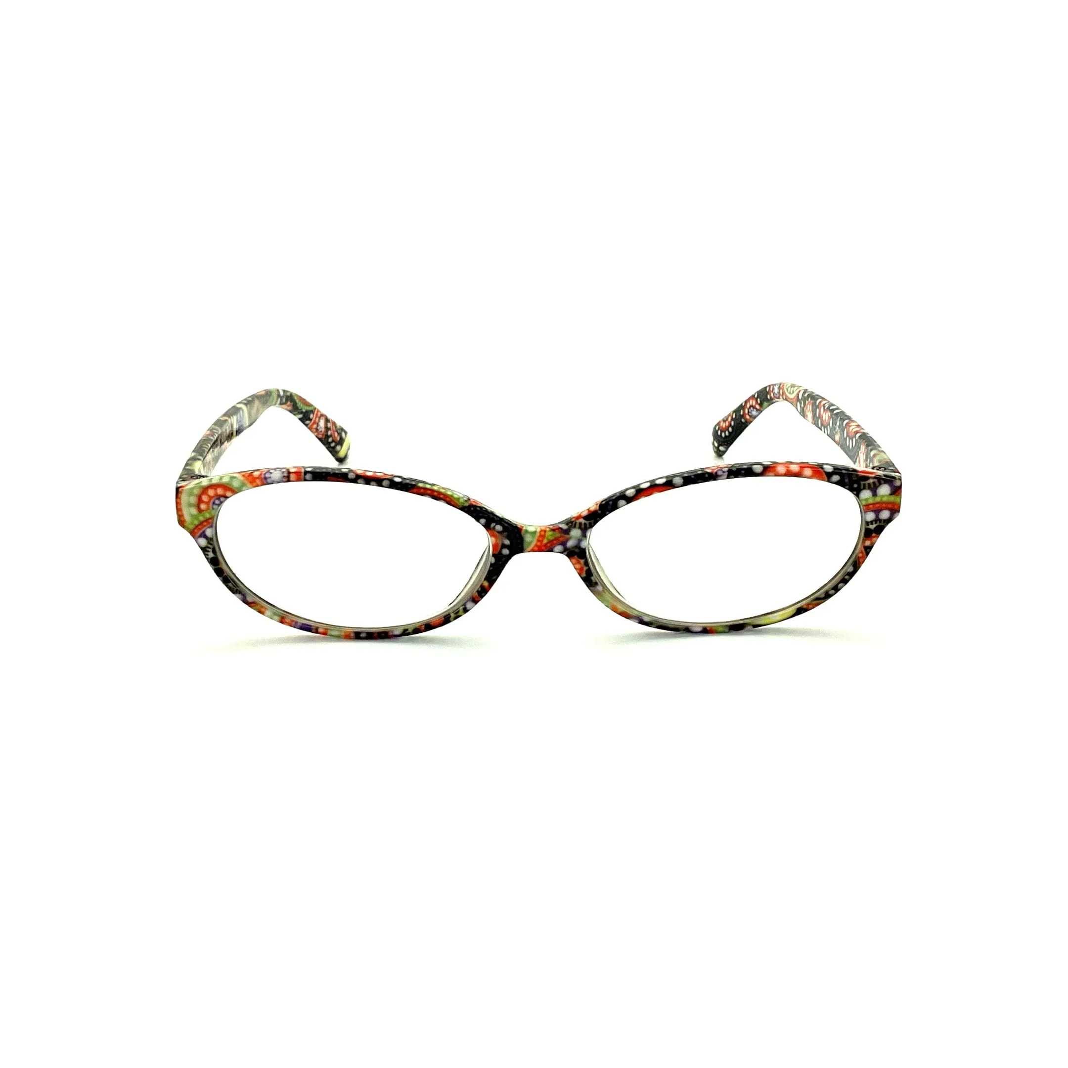 Colorful Retro Readers Oval Frame With Matching Case