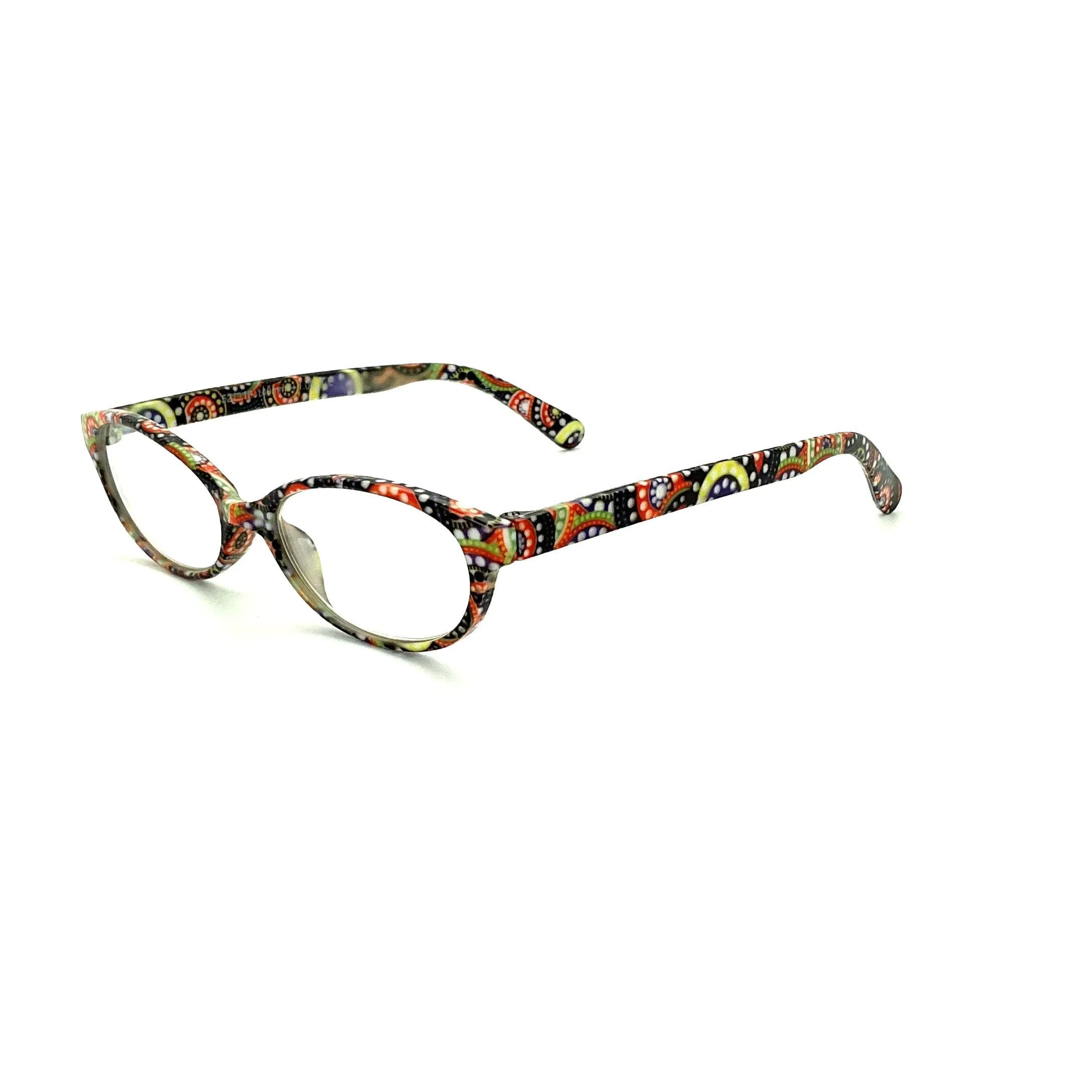 Colorful Retro Readers Oval Frame With Matching Case