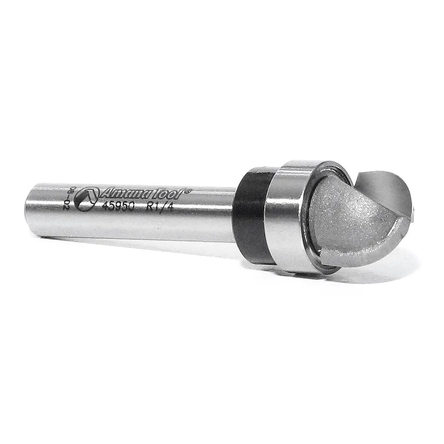 Core Box Router Bit | 1⁄4 Radius x 1⁄2 Dia x 3⁄8 x 1⁄4"Shank with Upper BB | 45950 | 738685859506