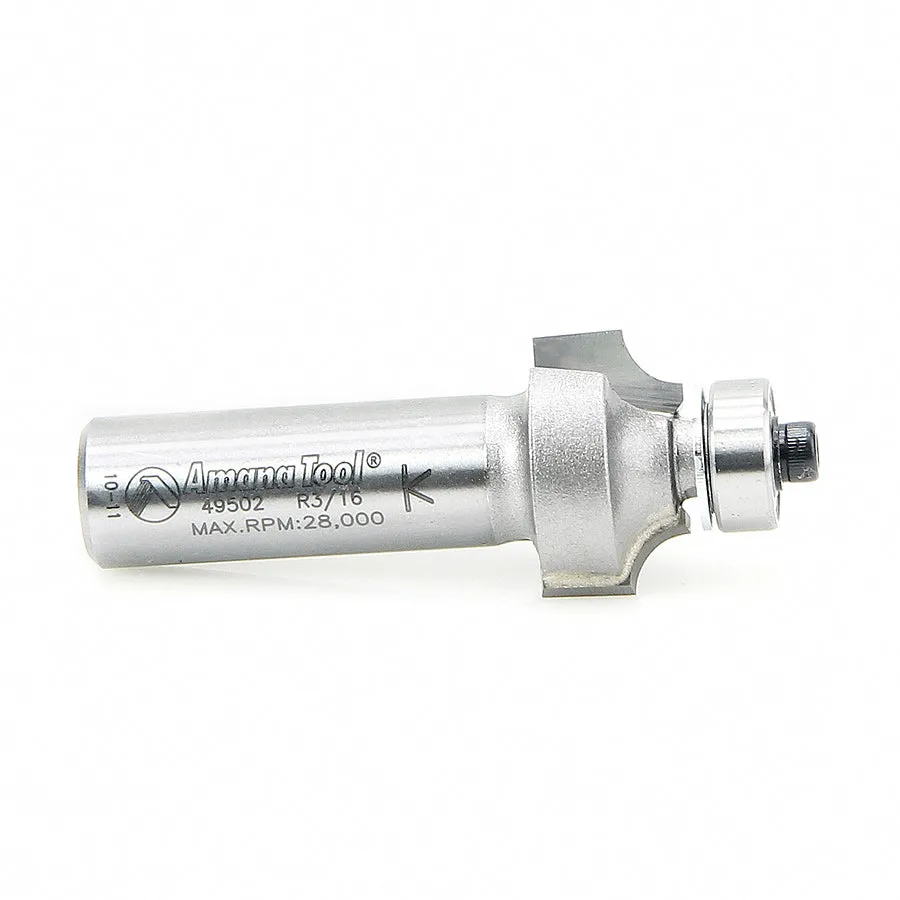 Corner Rounding Router Bit | 3⁄16 Radius x 7⁄8 Dia x 1⁄2 x 1⁄2"Shank | 49502 | 738685895023