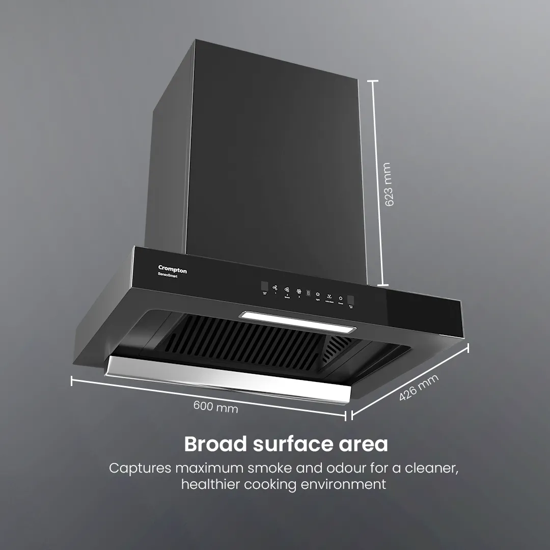 Crompton SensoSmart Box 60cm Baffle Filter Chimney