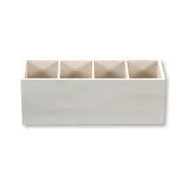 Cutlery Box - White  Bamboo