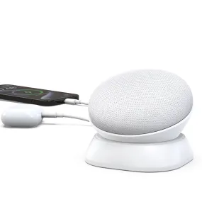 Desk Stand for Google Nest Mini (2nd Gen) with USB-C/A Charging Port